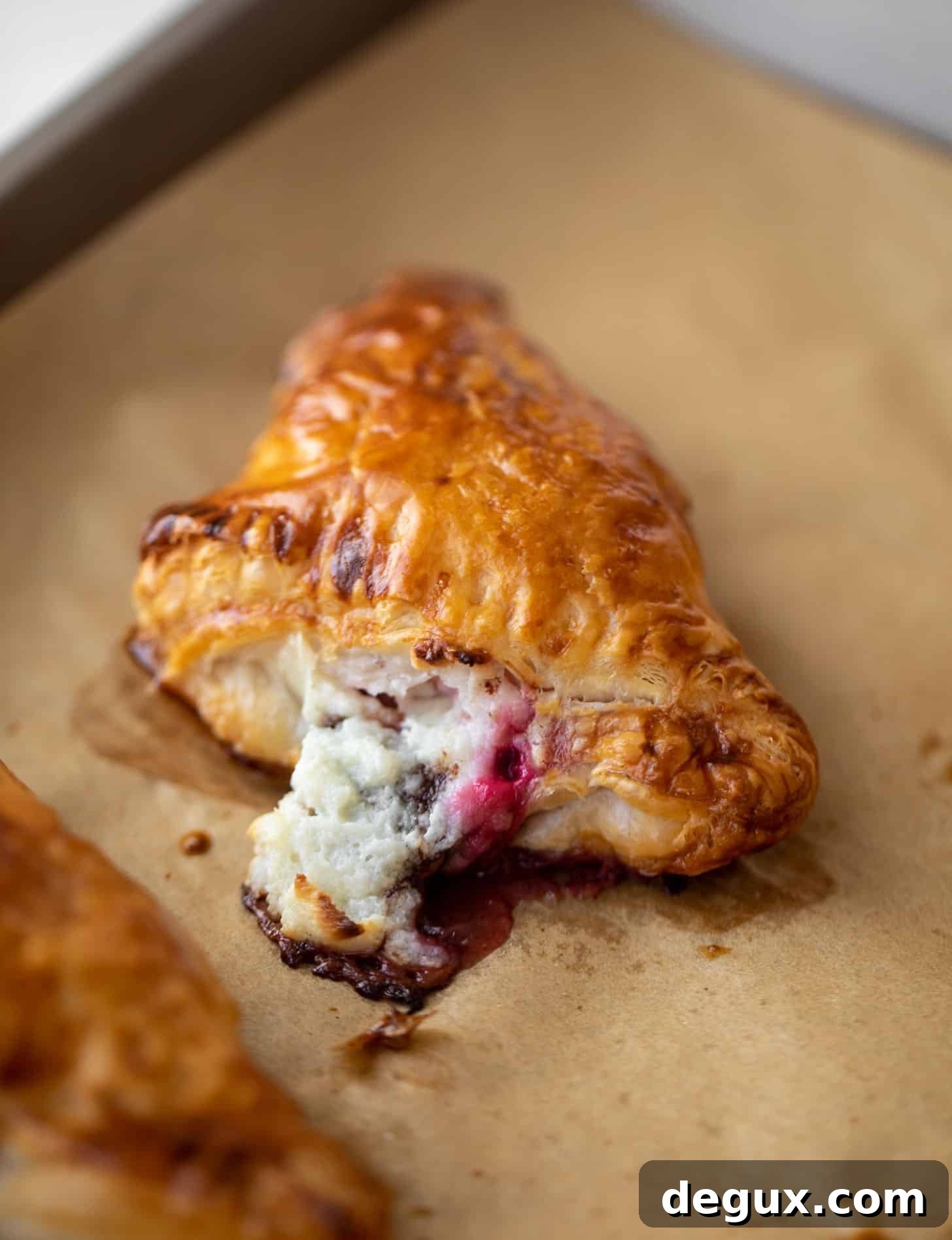 chocolate raspberry cheesecake turnovers