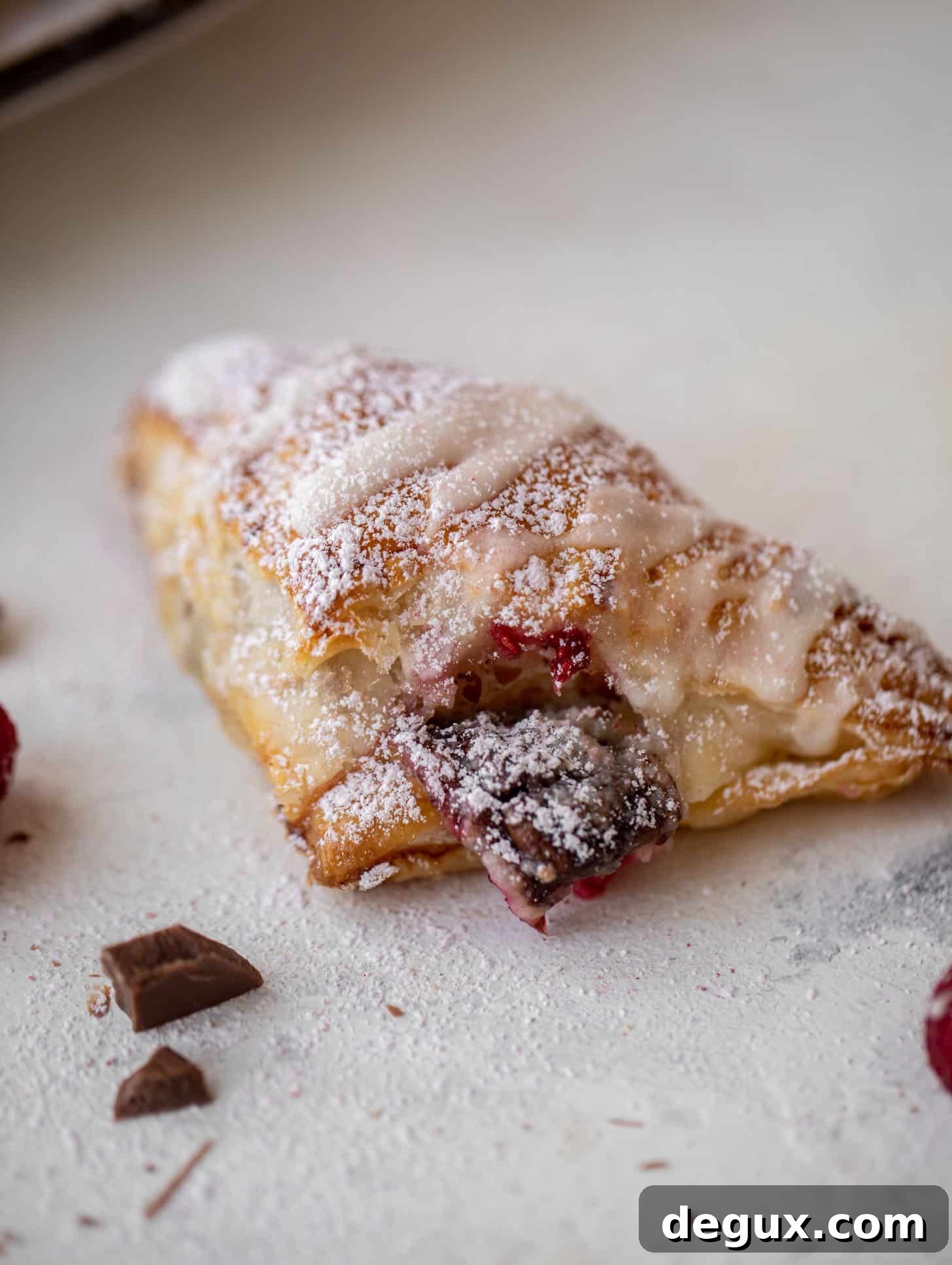 chocolate raspberry cheesecake turnovers