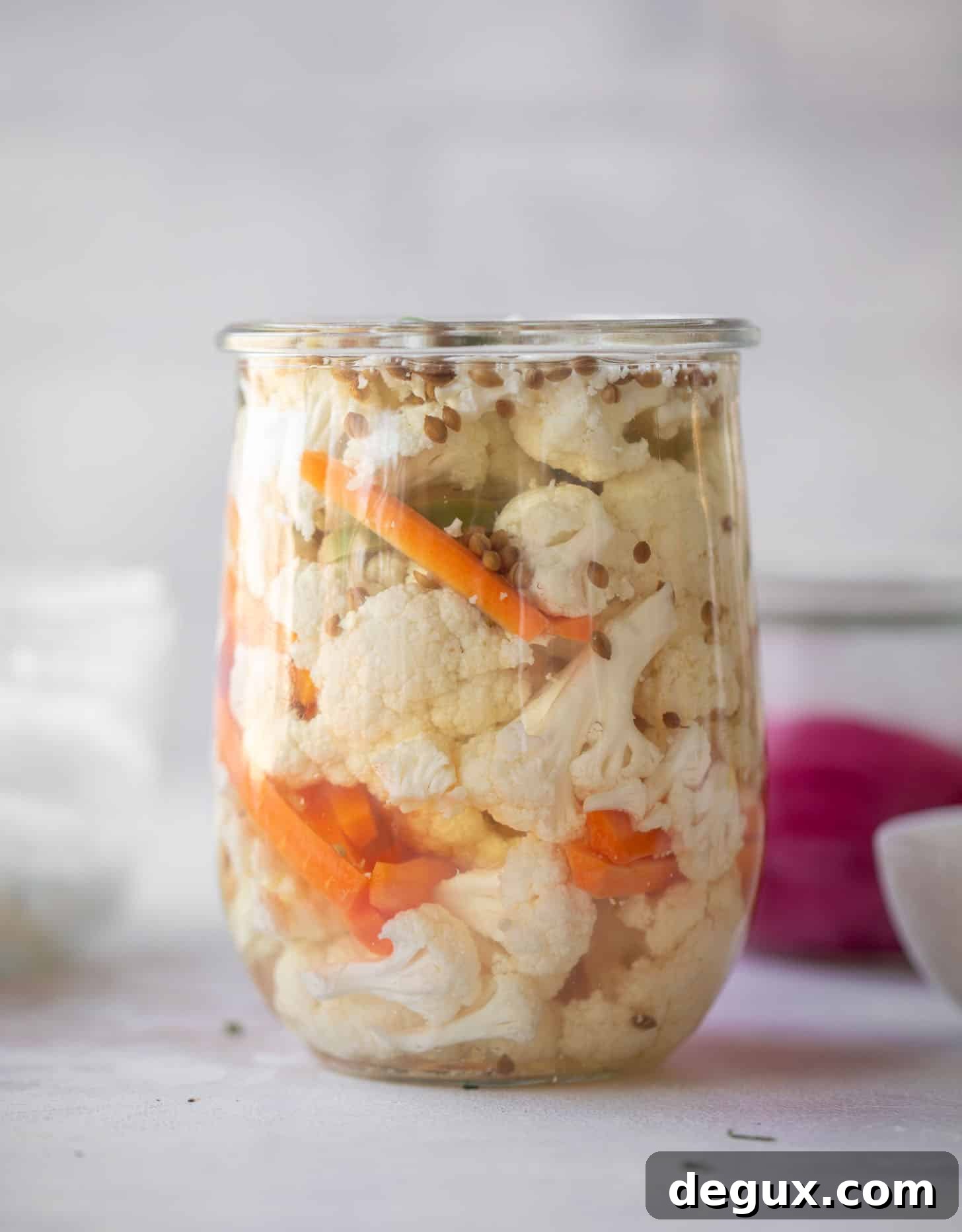 pickled cauliflower and carrots