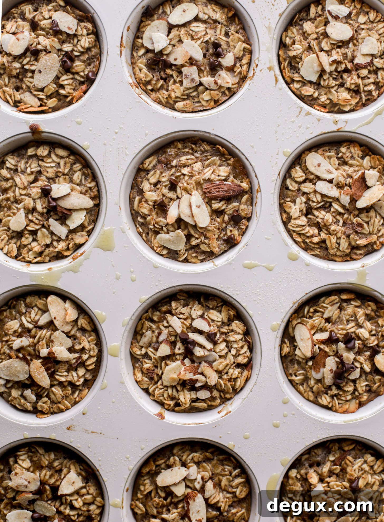 Almond Butter Banana Baked Oatmeal Cups Recipe 5 almond butter banana baked oatmeal cups