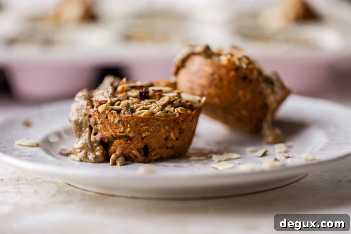 Almond Butter Banana Baked Oatmeal Cups Recipe 8 almond butter banana baked oatmeal cups