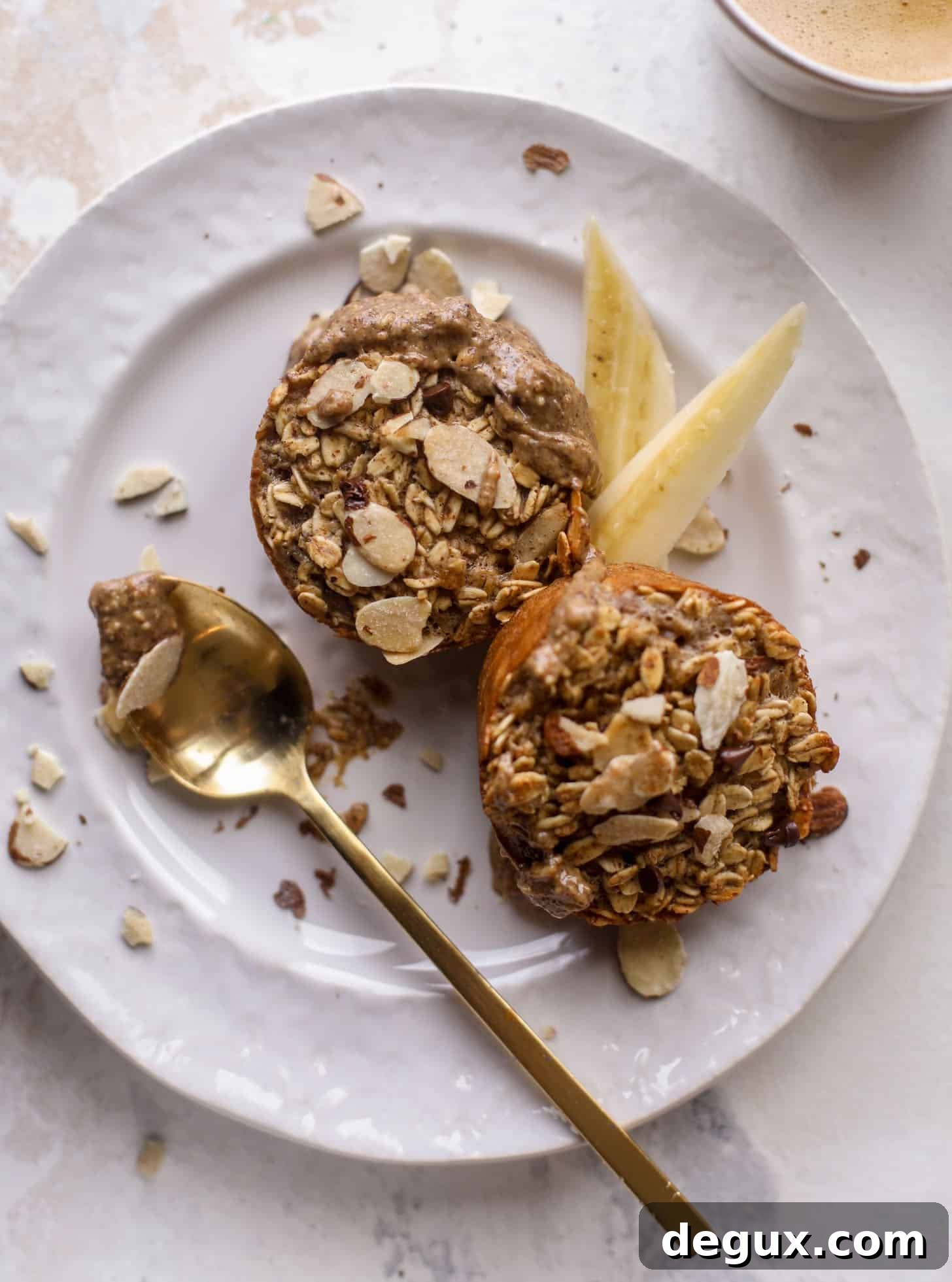 Almond Butter Banana Baked Oatmeal Cups Recipe 9 almond butter banana baked oatmeal cups