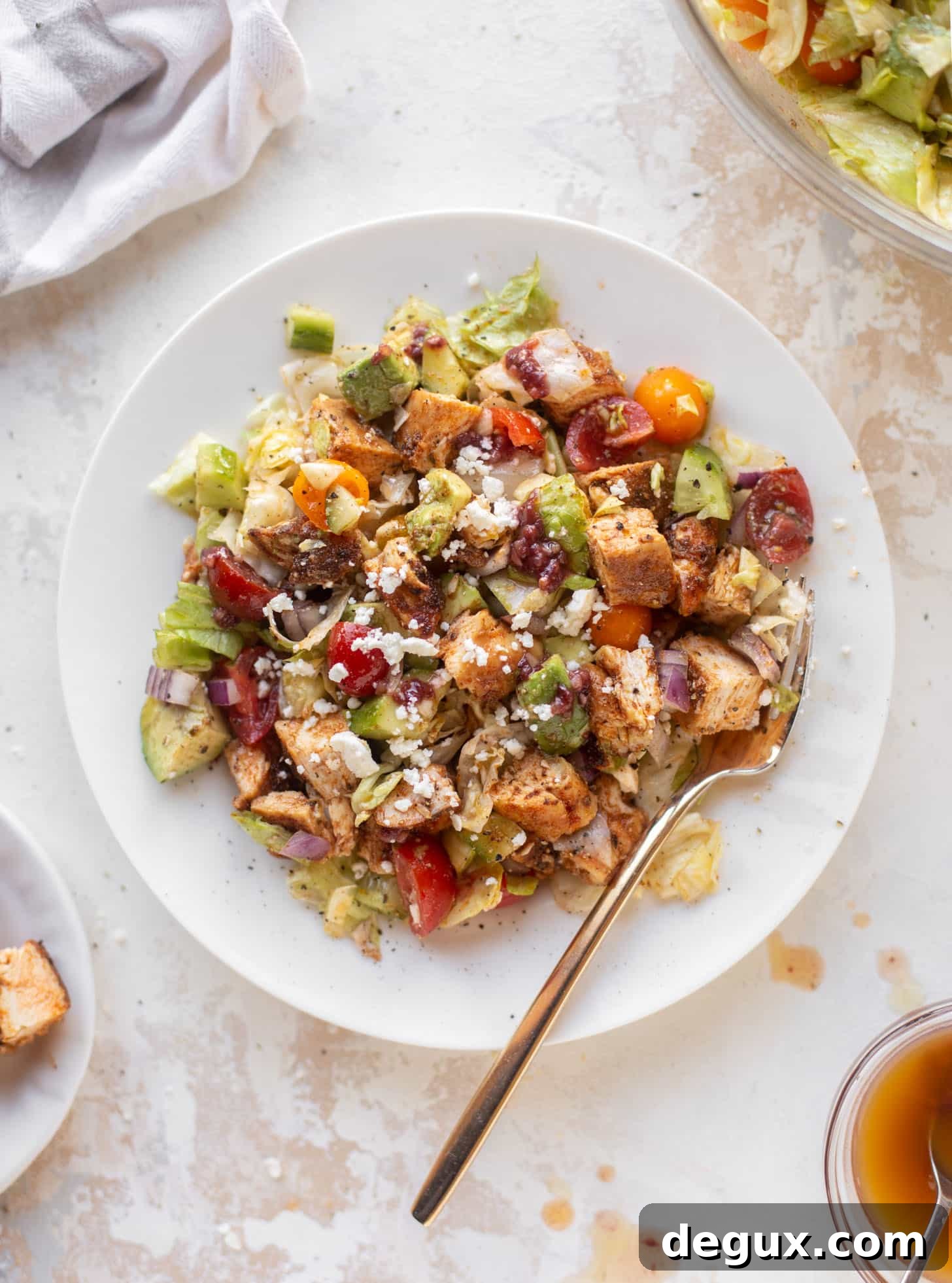 Blackened Chicken Chopped Salad with Raspberry Chipotle Vinaigrette Recipe 12 blackened chicken chopped salad