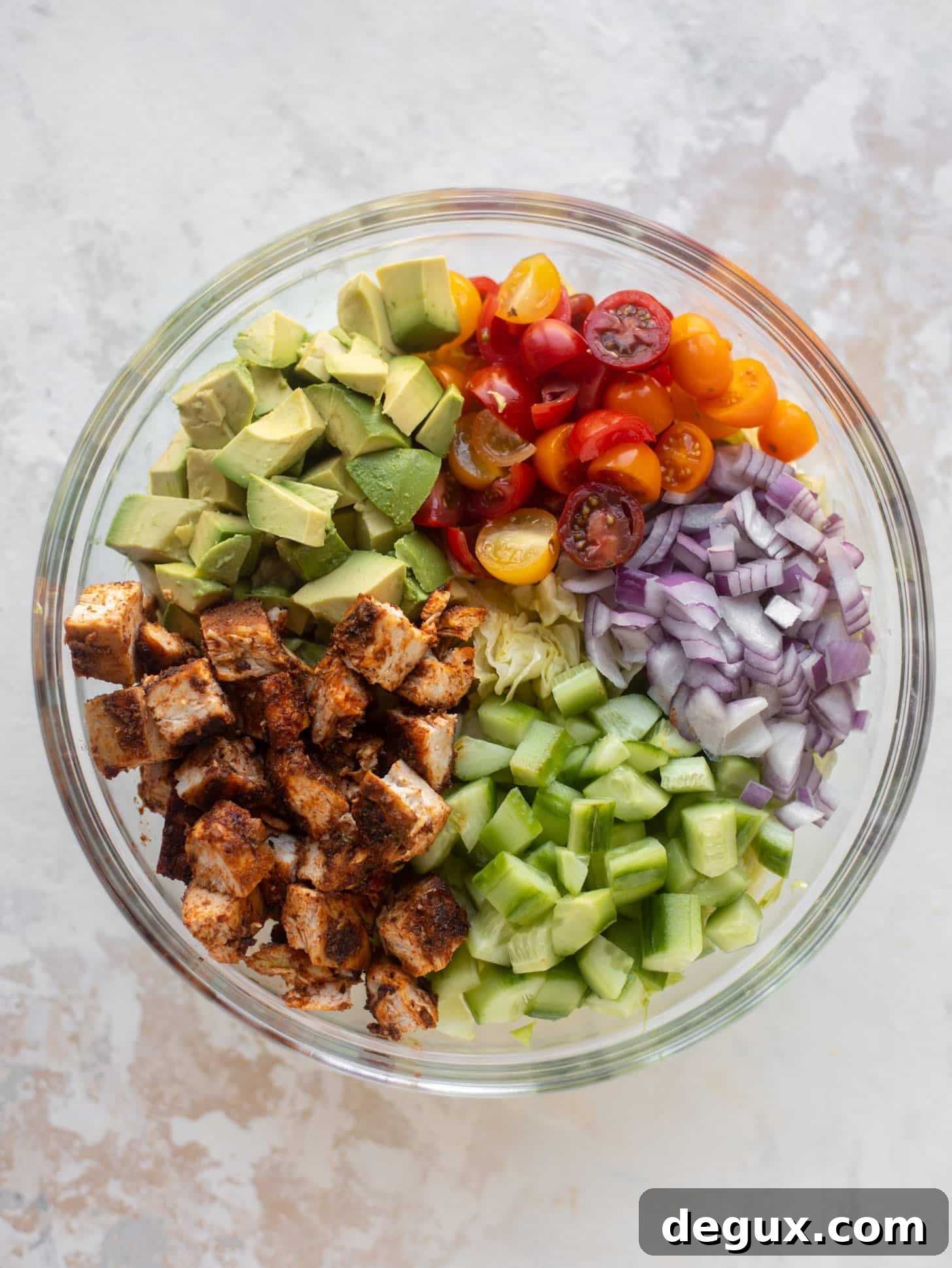 Blackened Chicken Chopped Salad with Raspberry Chipotle Vinaigrette Recipe 5 blackened chicken chopped salad