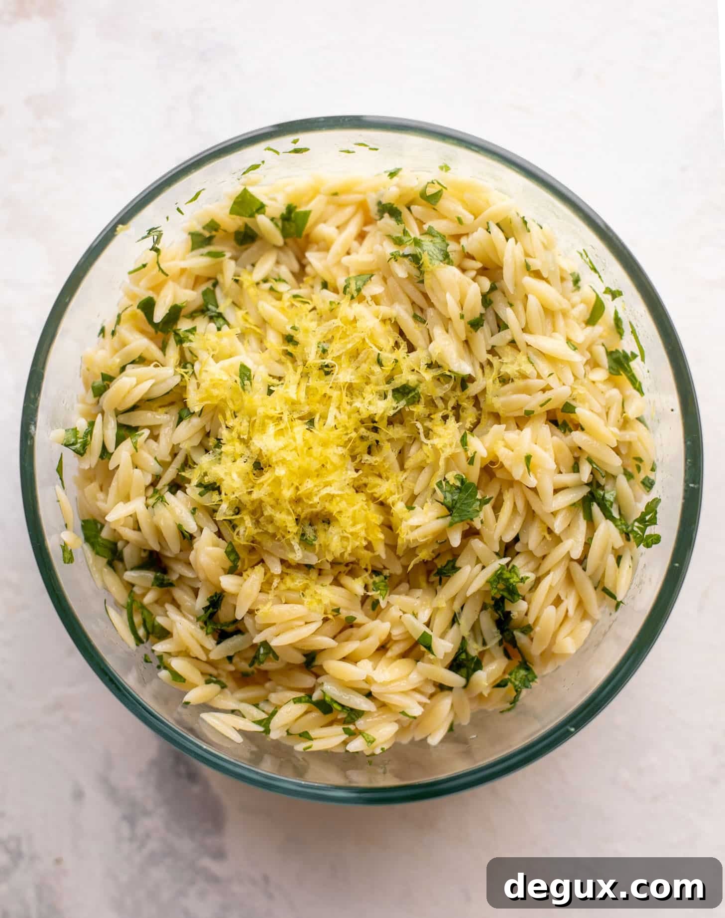 orzo with lemon and herbs