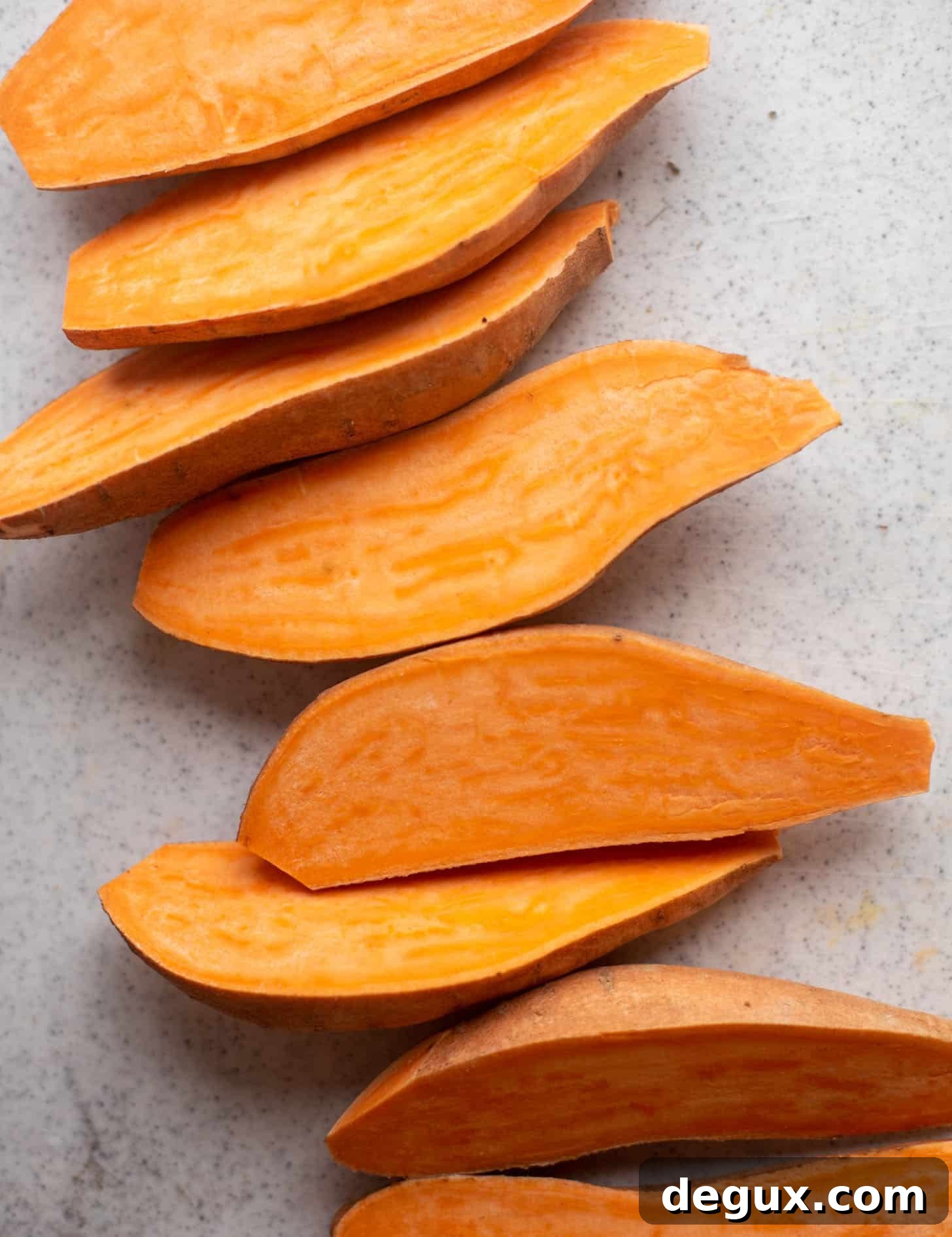 sliced sweet potatoes