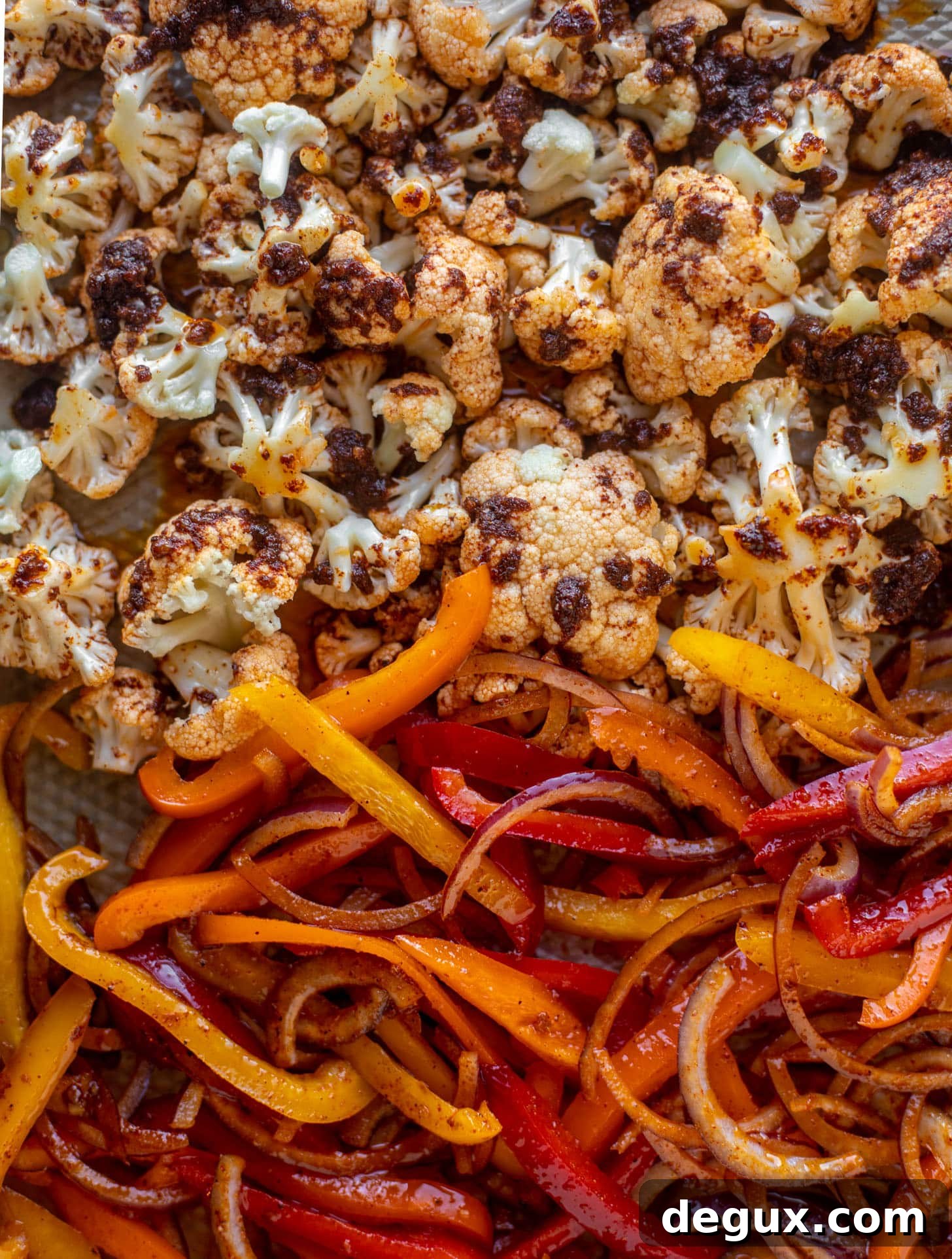 cauliflower and peppers