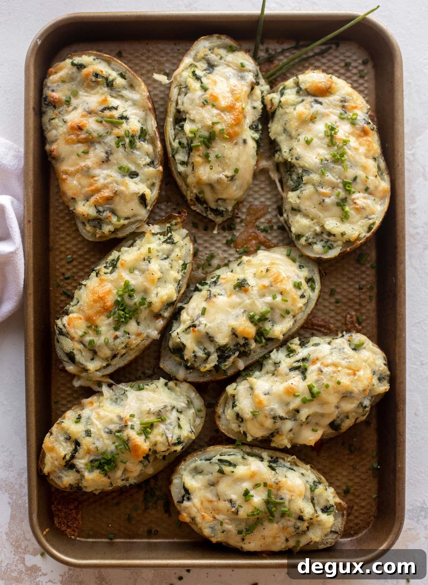 kale and smoked cheddar twice baked potatoes