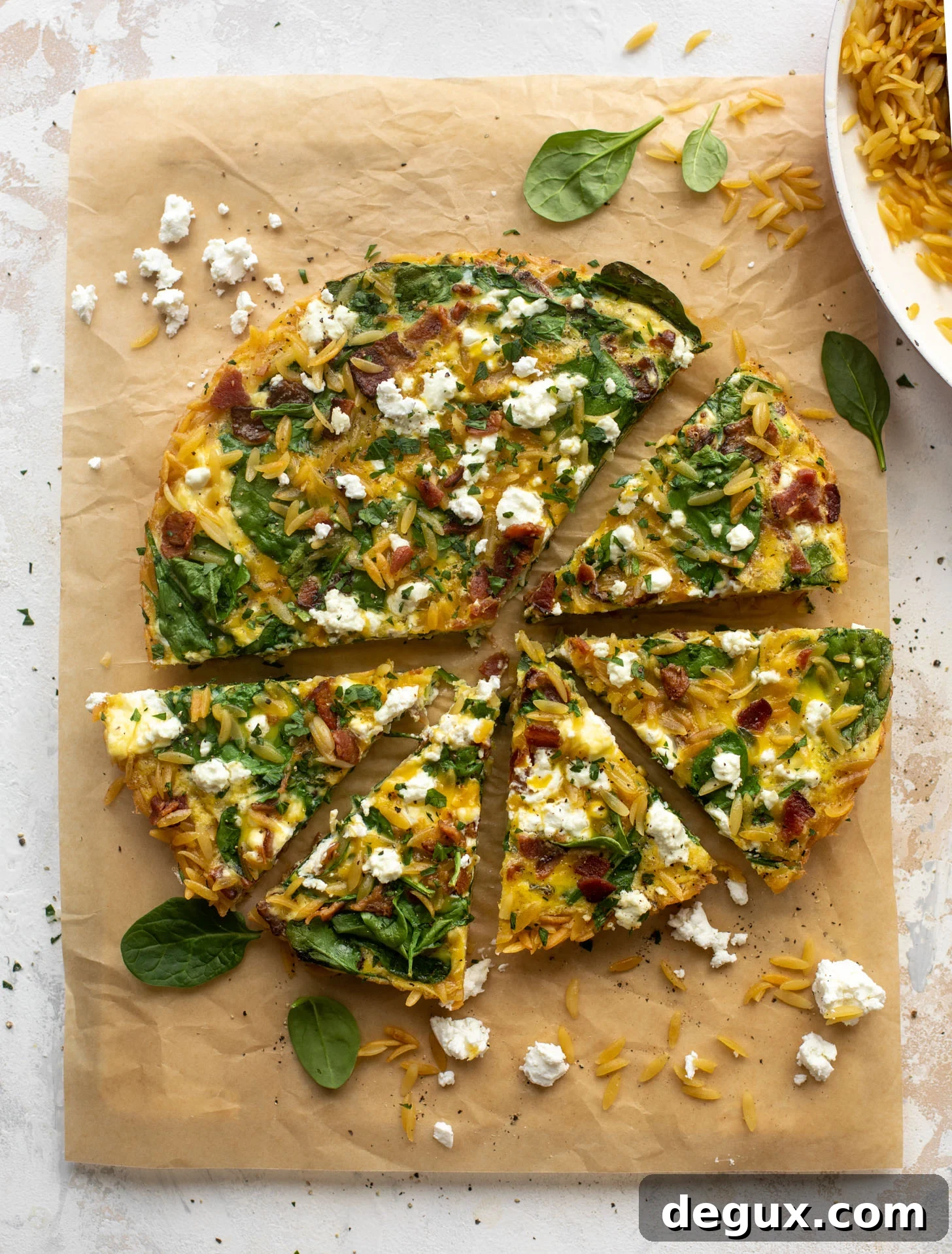 Crispy Orzo Frittata with Bacon & Goat Cheese Recipe 2 crispy orzo frittata with bacon and goat cheese