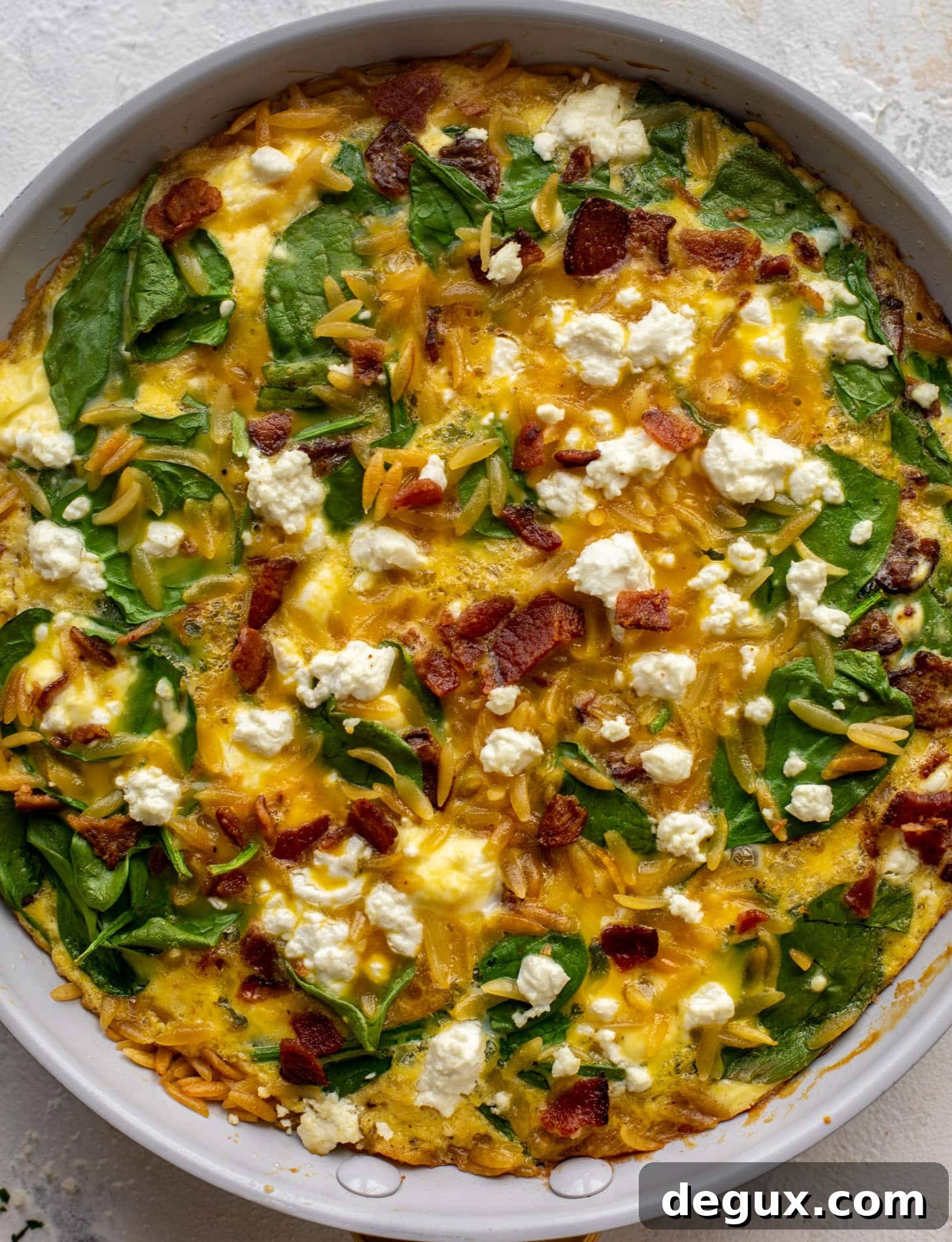 Crispy Orzo Frittata with Bacon & Goat Cheese Recipe 6 crispy orzo frittata with bacon and goat cheese