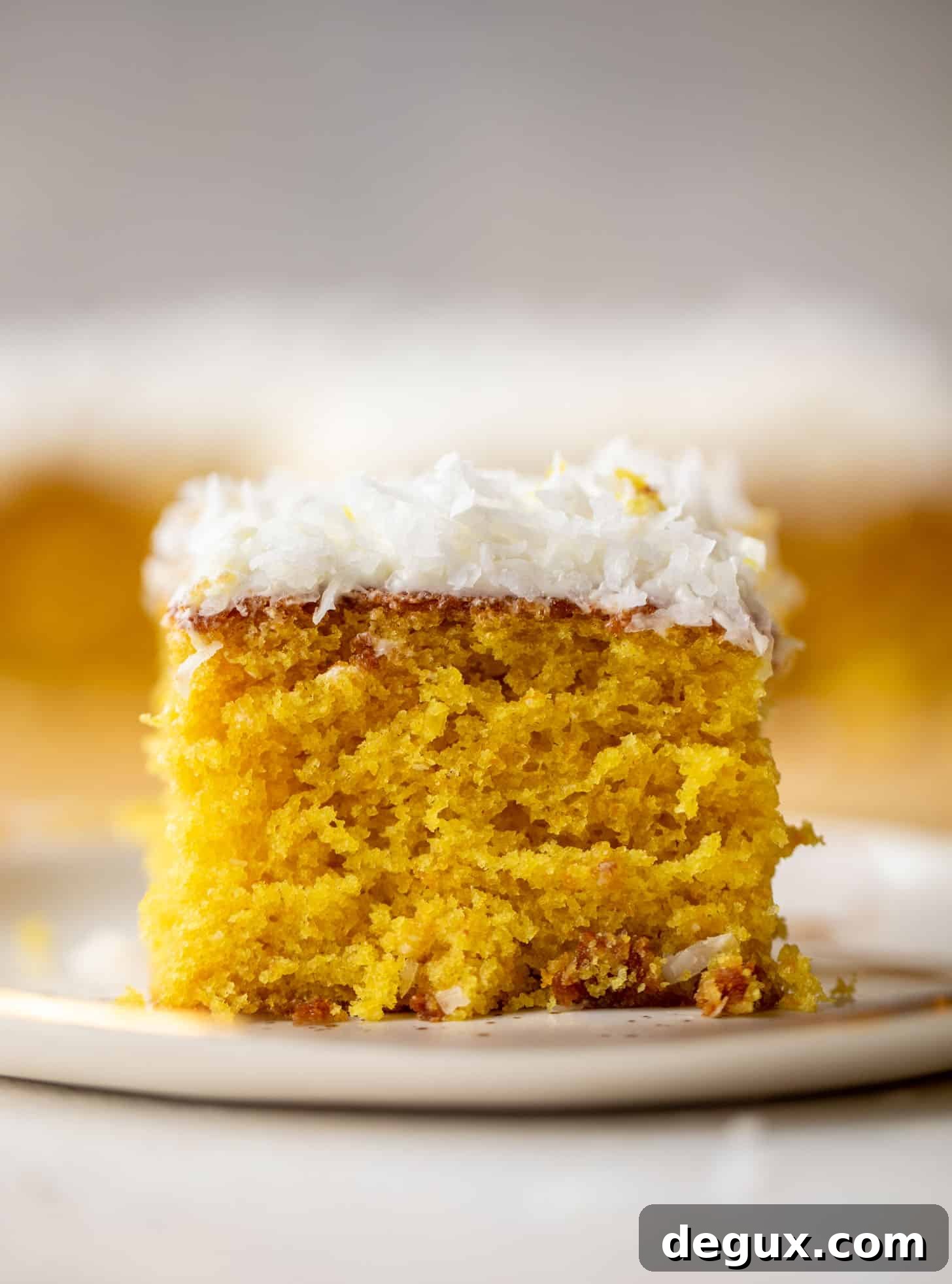 orange cake with coconut cream cheese frosting