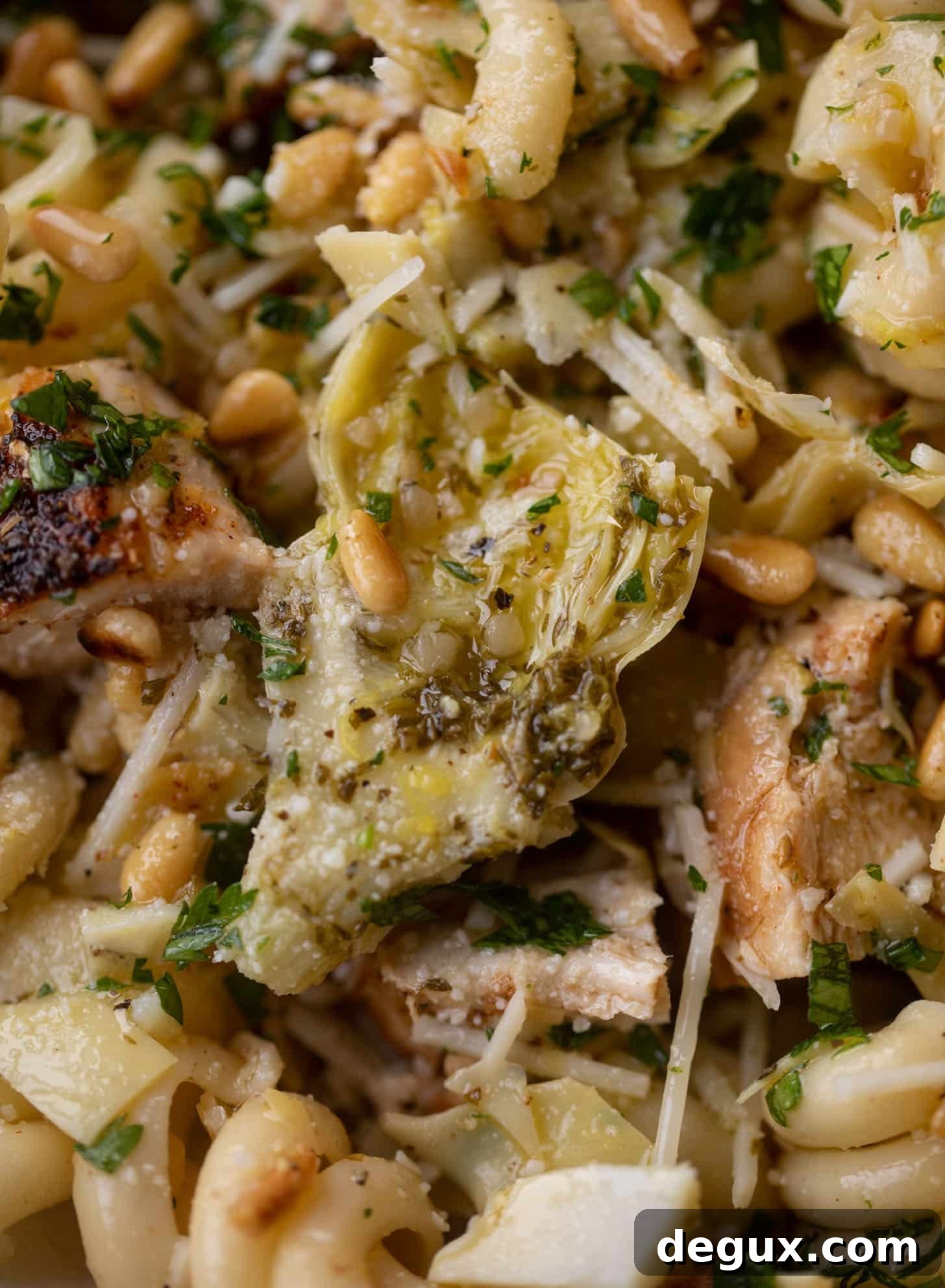 Zesty Lemon Chicken & Artichoke Pasta Salad Recipe 8 lemon chicken artichoke pasta salad