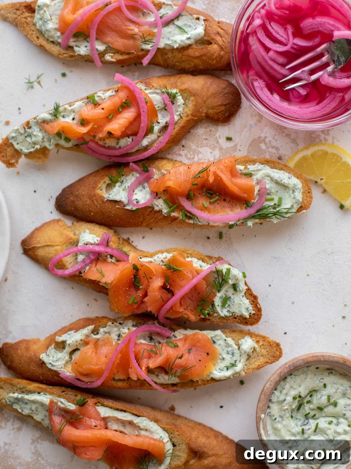 Smoked Salmon Tartines with Green Goddess Goat Cheese Spread 2 smoked salmon tartines with green goddess goat cheese