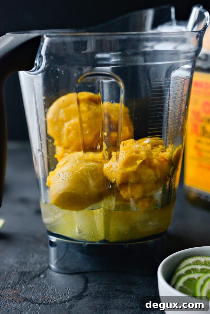 ingredients in blender