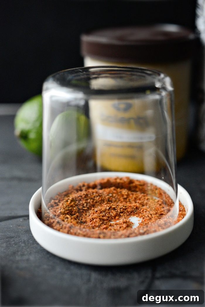 rim a glass in tajin