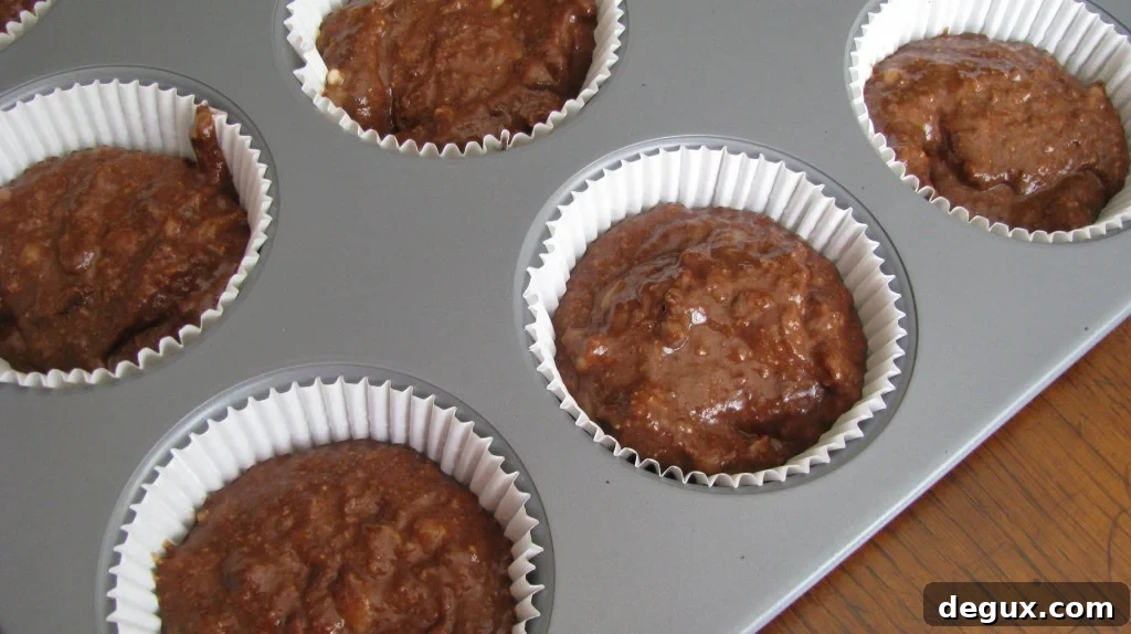 Chocolate banana muffins