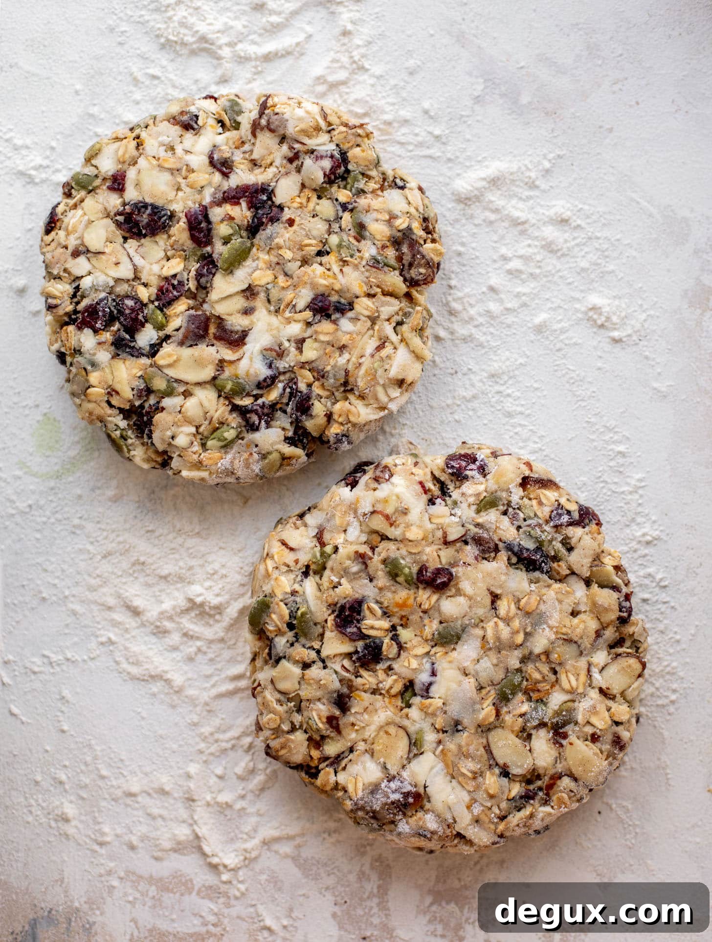 granola scones dough