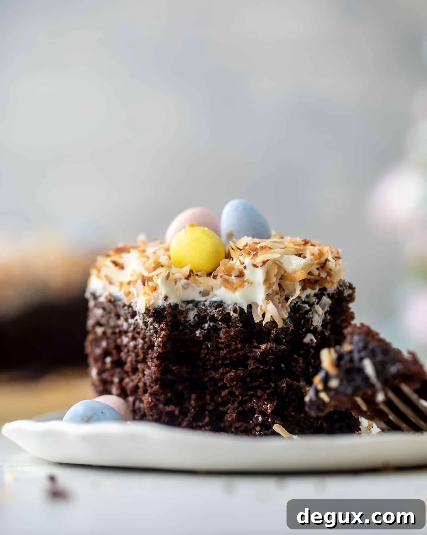 Decadent Chocolate Coconut Cake for Easter Celebration 2 chocolate coconut easter cake