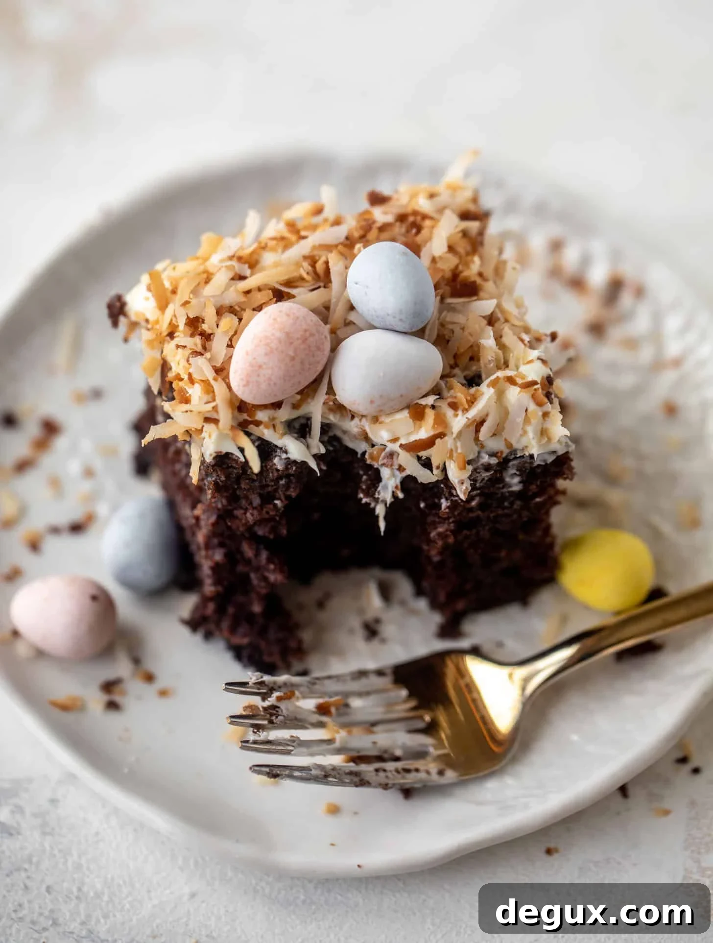 chocolate coconut easter cake
