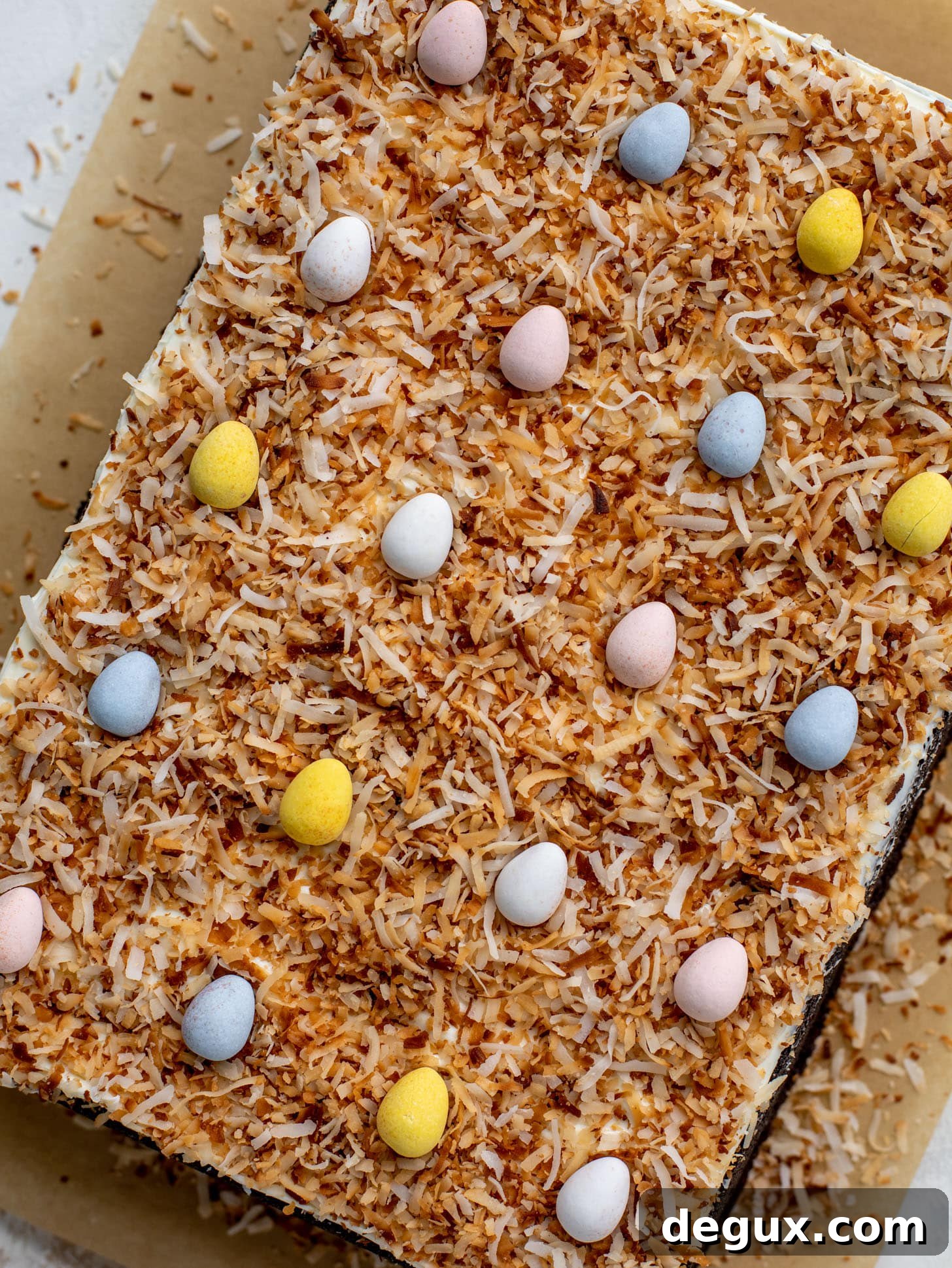 chocolate coconut easter cake