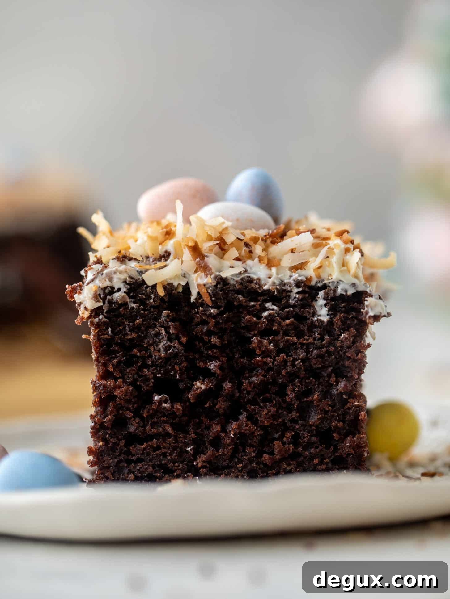 Decadent Chocolate Coconut Cake for Easter Celebration 7 chocolate coconut easter cake