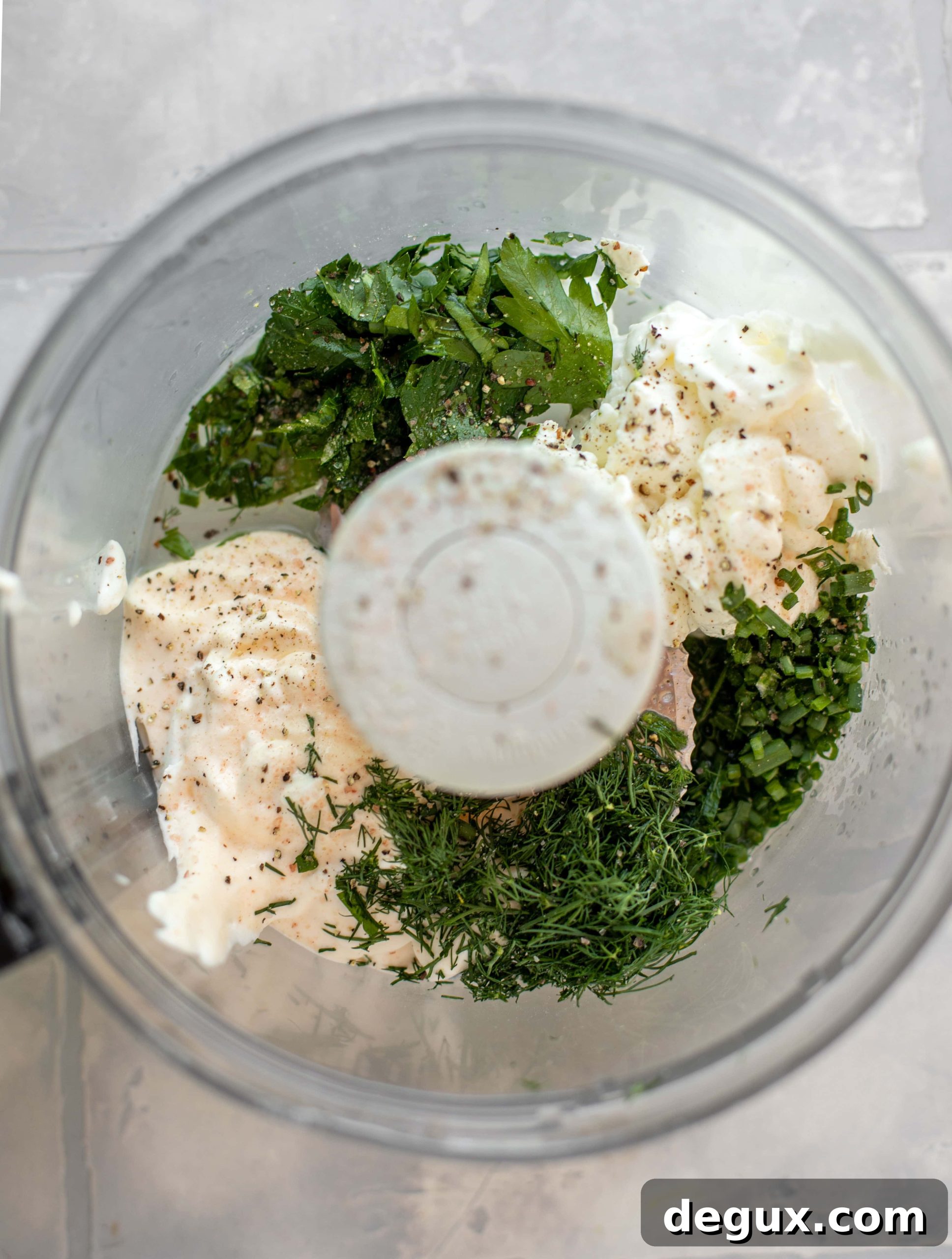 Creamy Homemade Ranch Dressing Recipe You’ll Love 3 fresh herbs, yogurt, mayo in a food processor