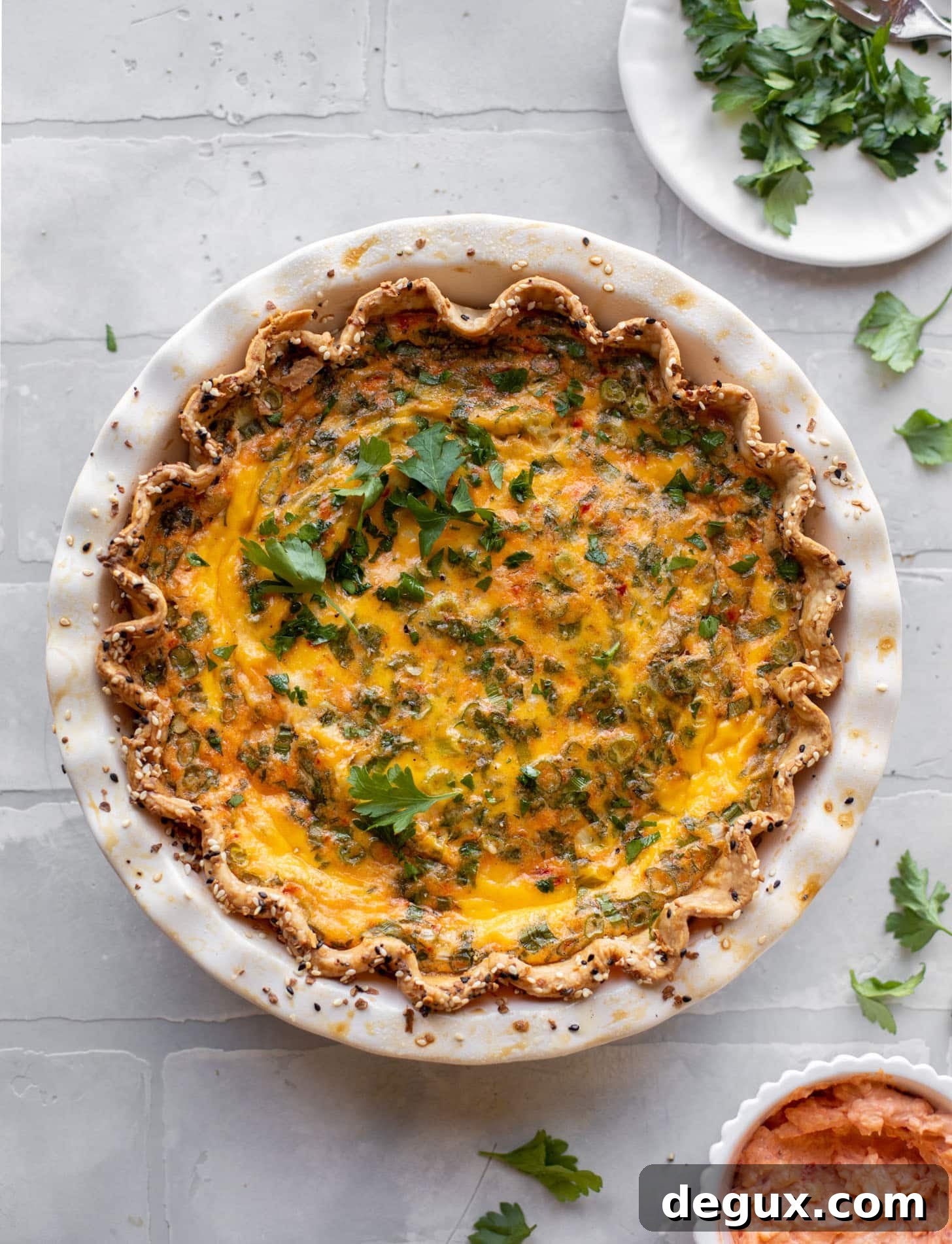 Pimento Cheese Quiche with Everything Bagel Seasoning 5 pimento cheese quiche with everything seasoning