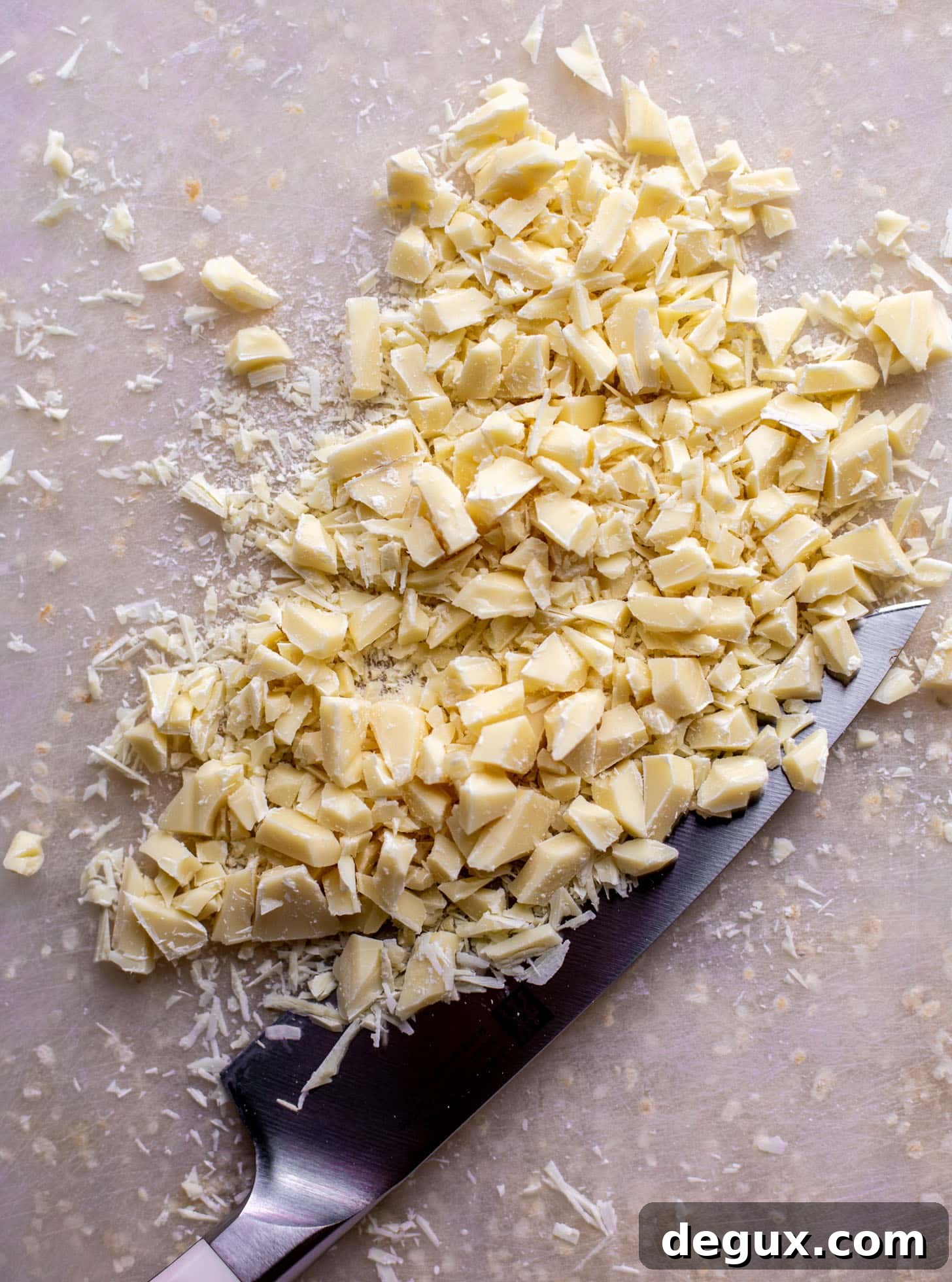 White Chocolate and Lavender Slice-and-Bake Shortbread Cookies 4 chopped white chocolate