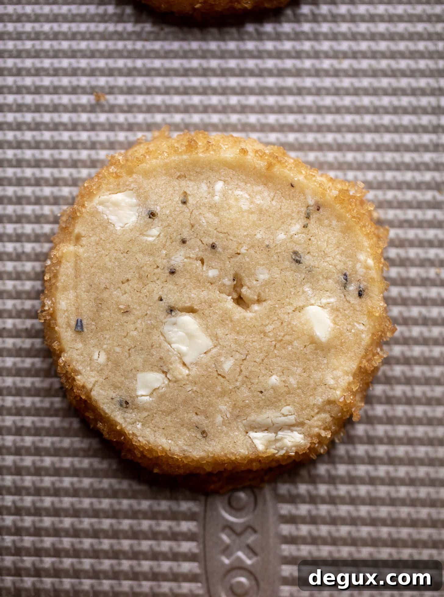 White Chocolate and Lavender Slice-and-Bake Shortbread Cookies 8 white chocolate lavender shortbread cookies