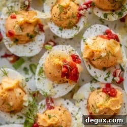 Pimento Cheese Deviled Eggs Topped with Crushed Potato Chips 11 img 80065 10