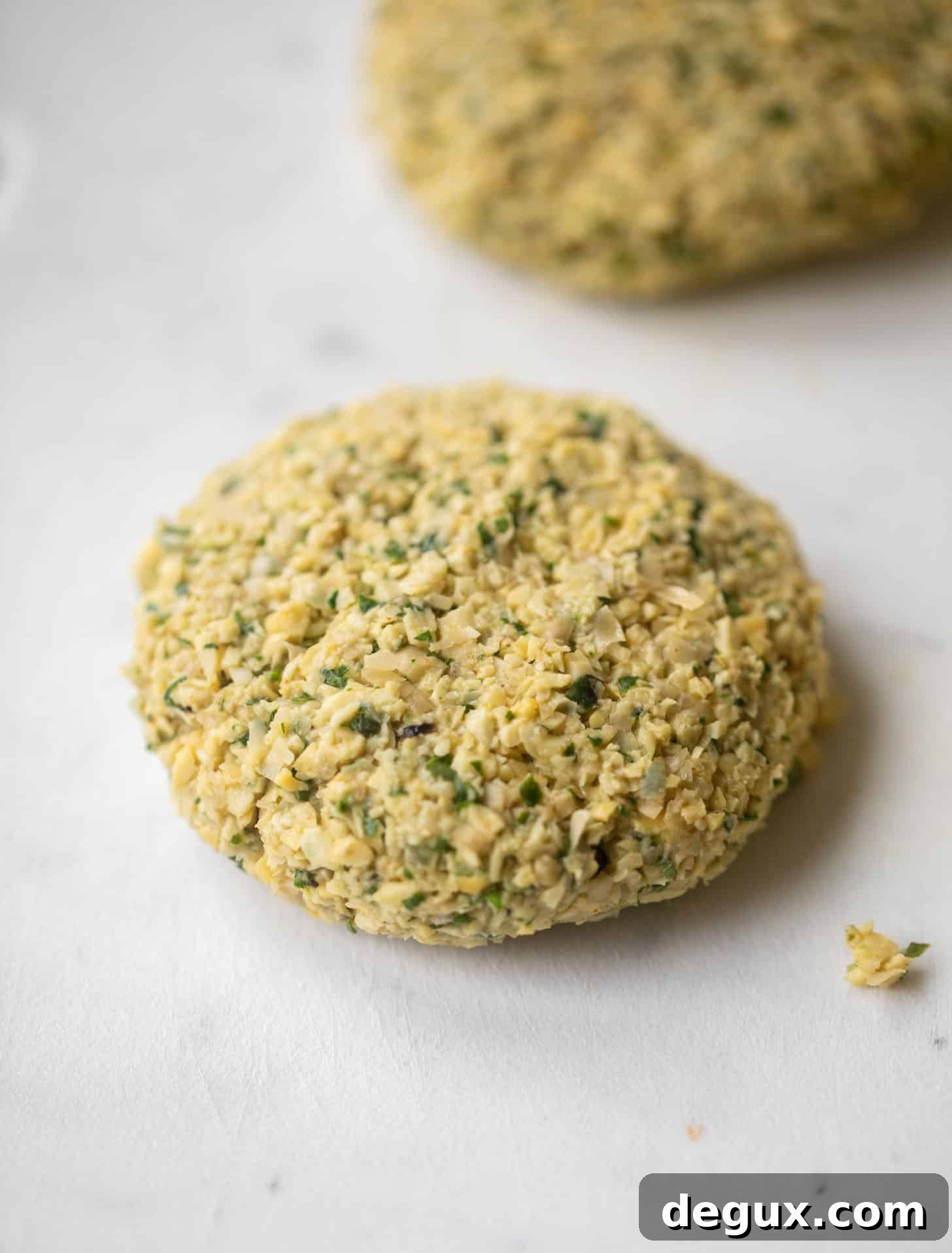 falafel burgers ready to cook