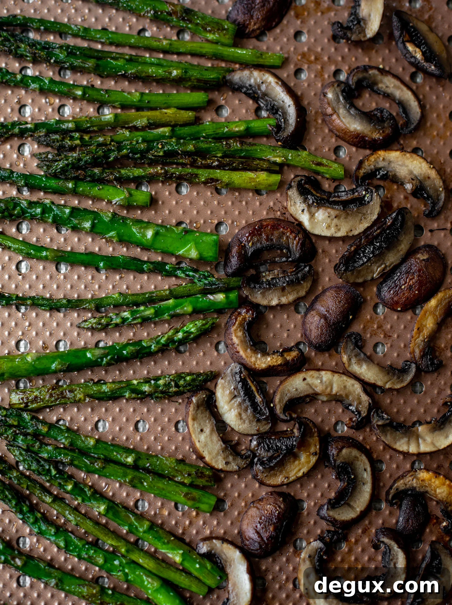 grilled asparagus and mushrooms