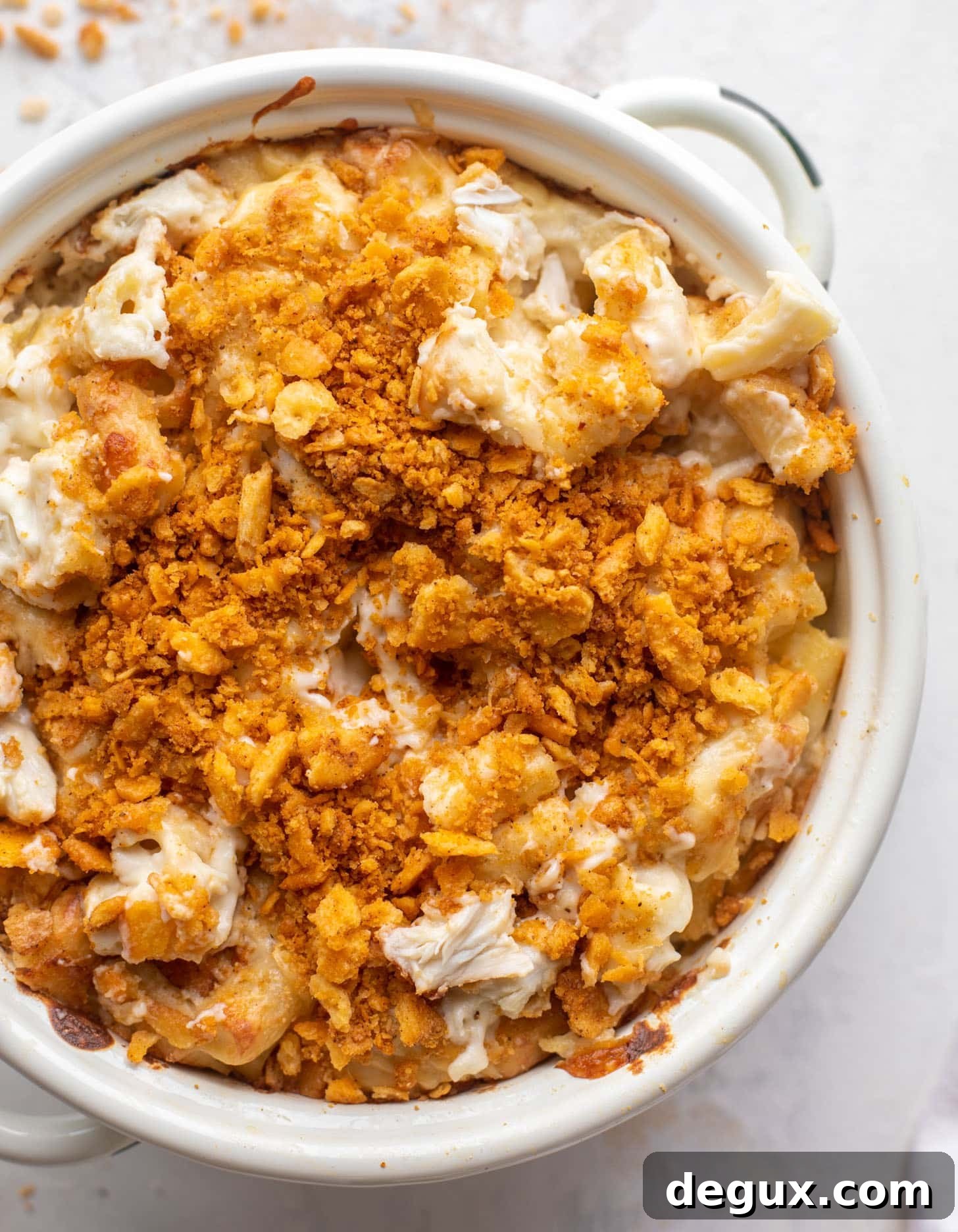 buttery old bay crab mac and cheese