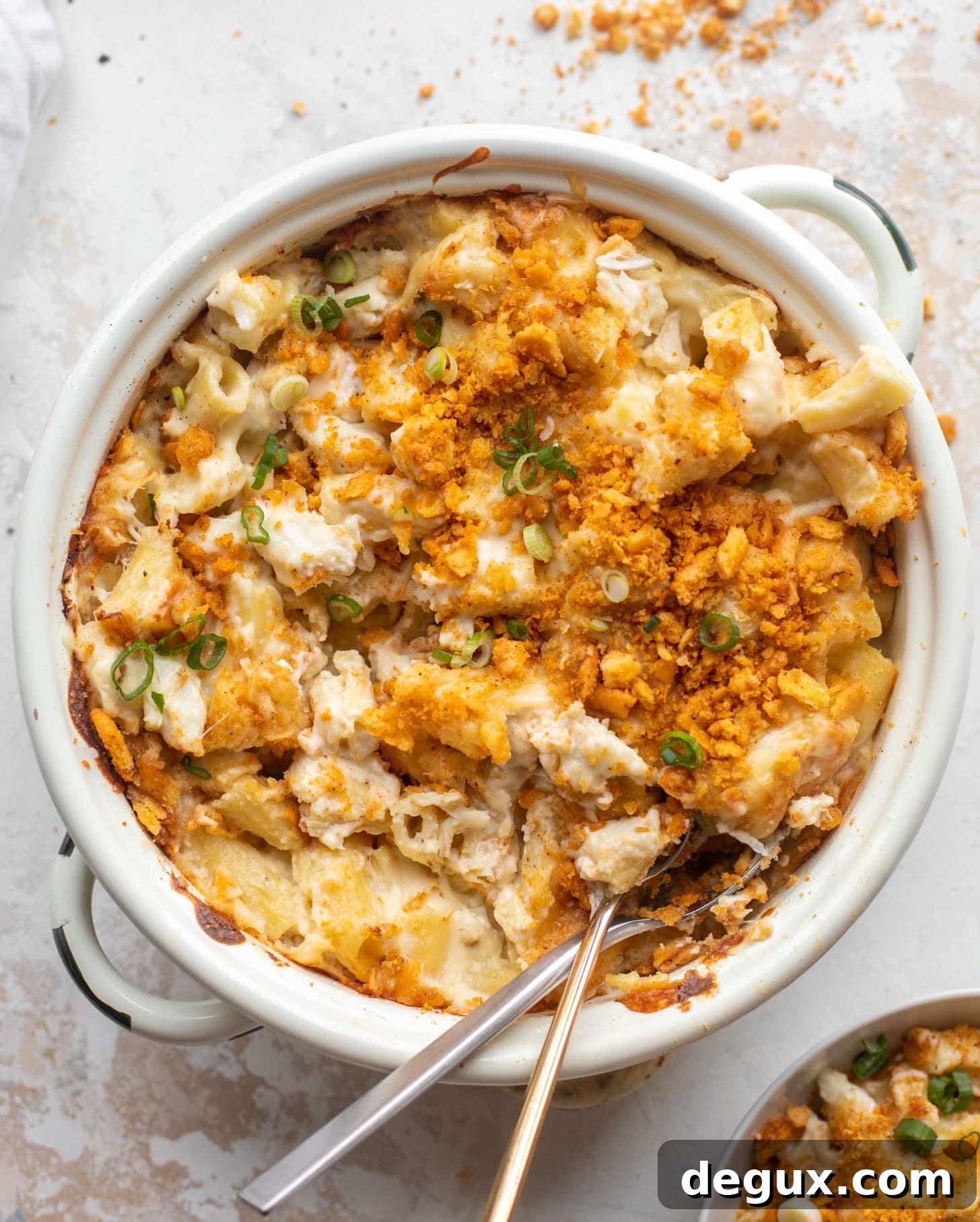 buttery old bay crab mac and cheese