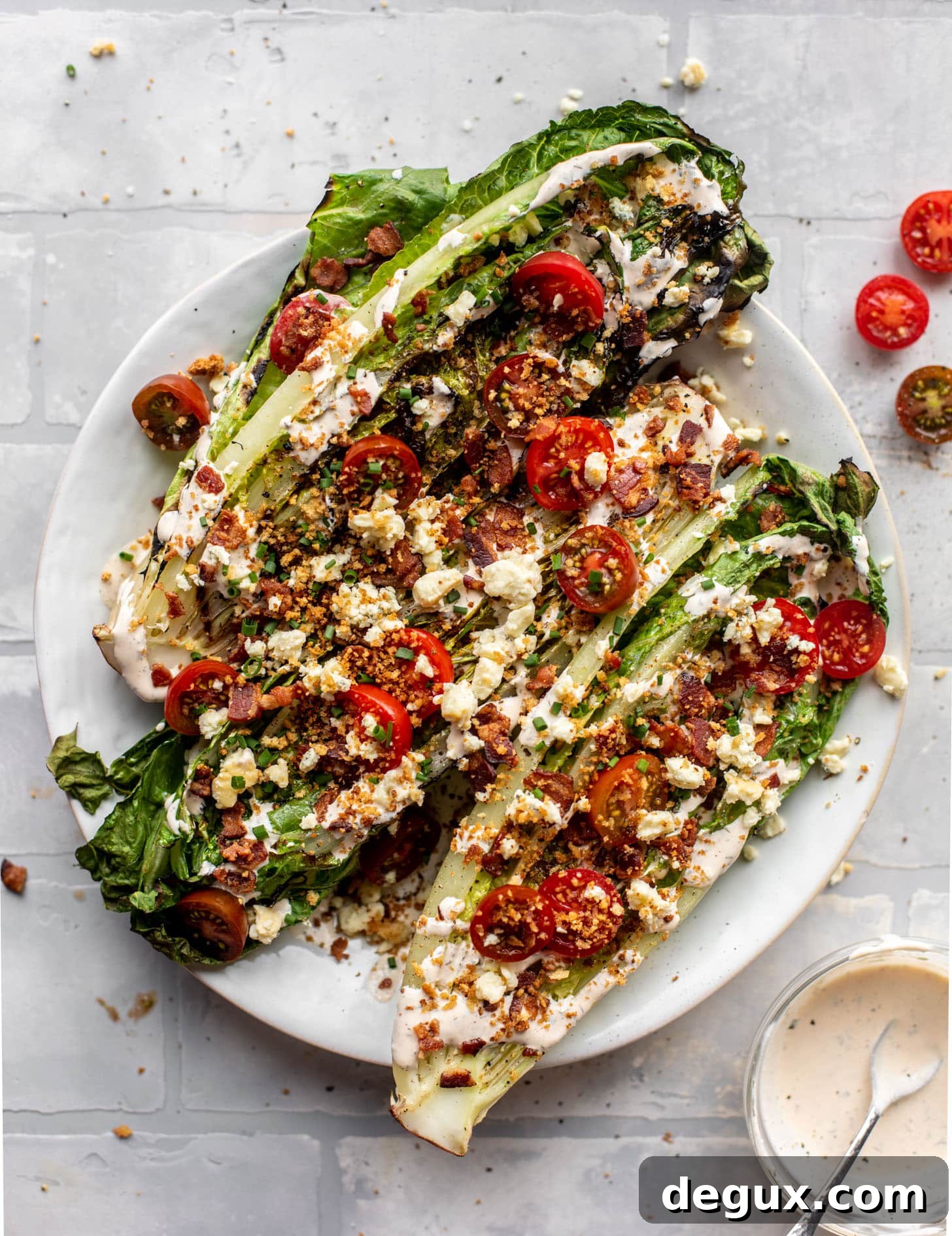 Grilled Romaine Salad Recipes You’ll Crave 10 grilled romaine salads with tomatoes, bacon and ranch