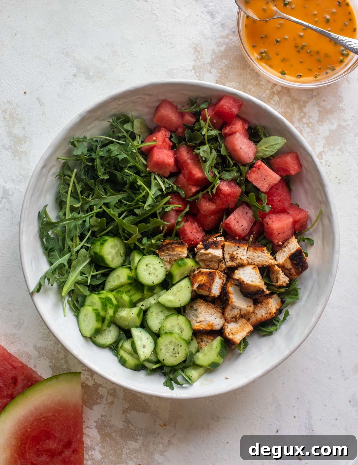 Blackened Chicken and Watermelon Salad with Feta and Lime Vinaigrette 5 blackened chicken watermelon salad