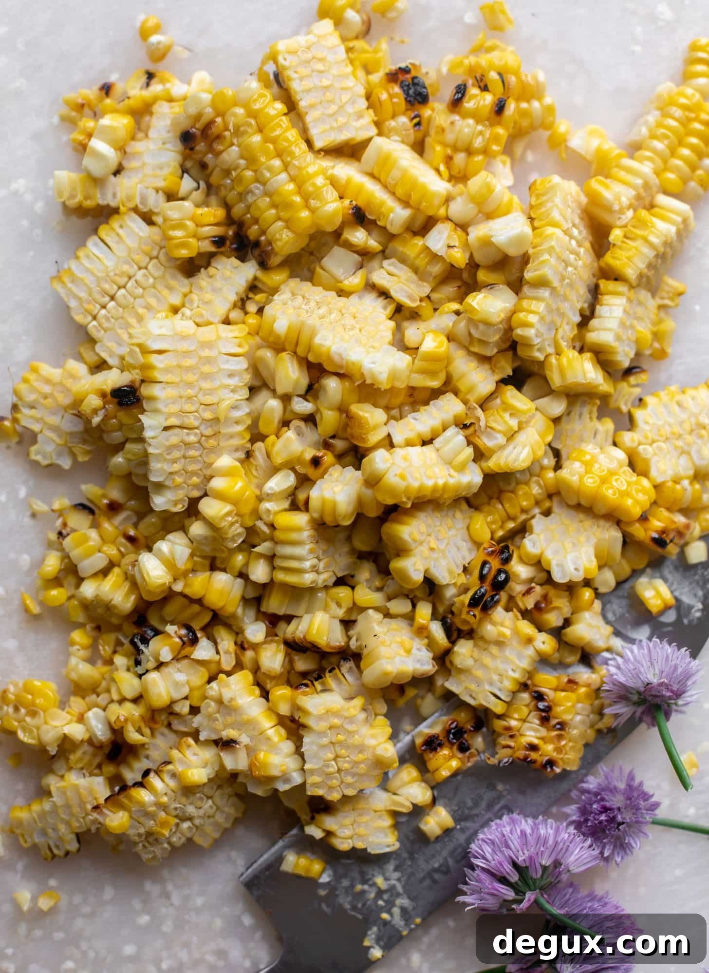 Summer Stone Fruit Couscous Salad with Mint and Feta 5 corn cut from the cob