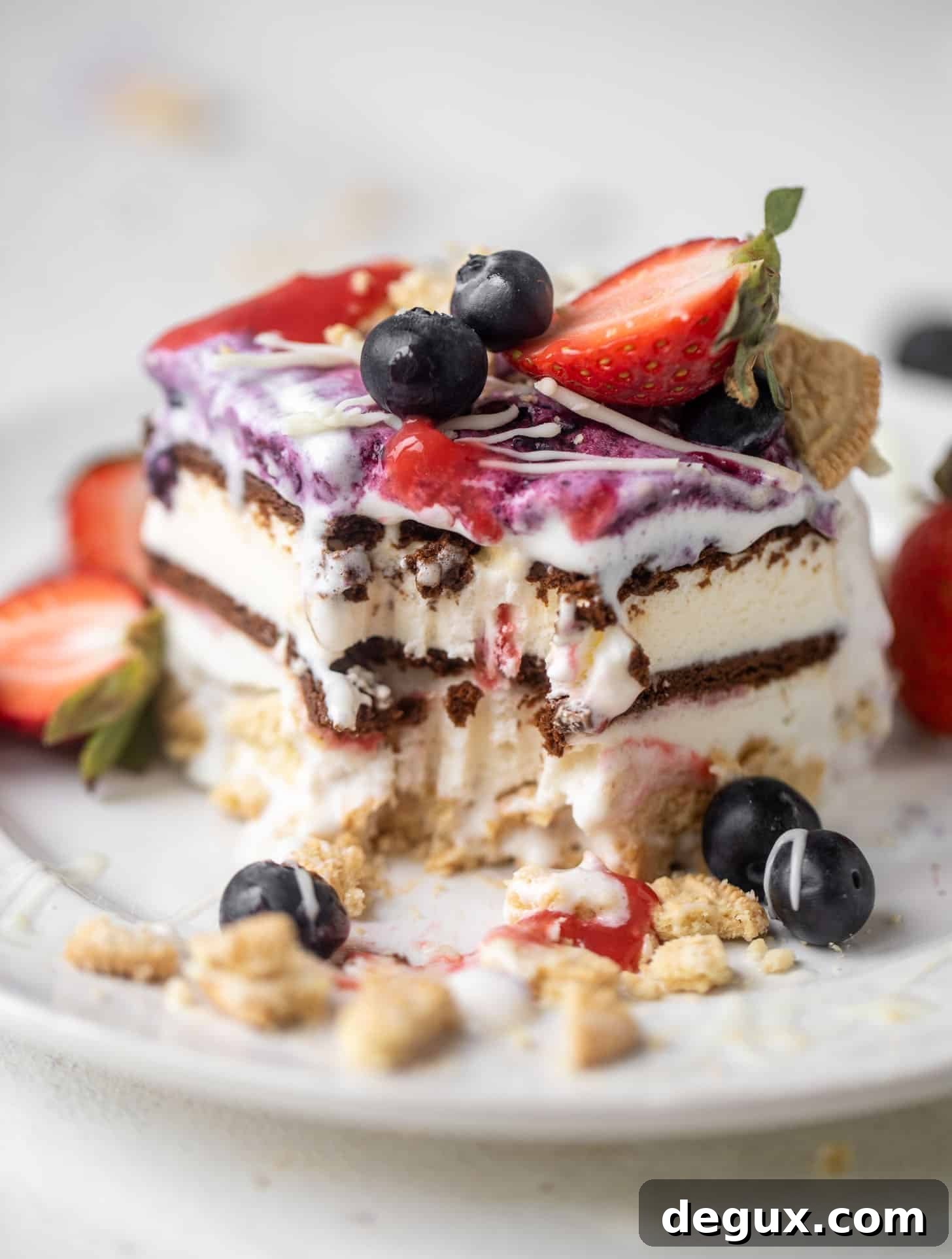 Triple Berry Ice Cream Cake Recipe for Summer Parties 2 triple berry ice cream cake