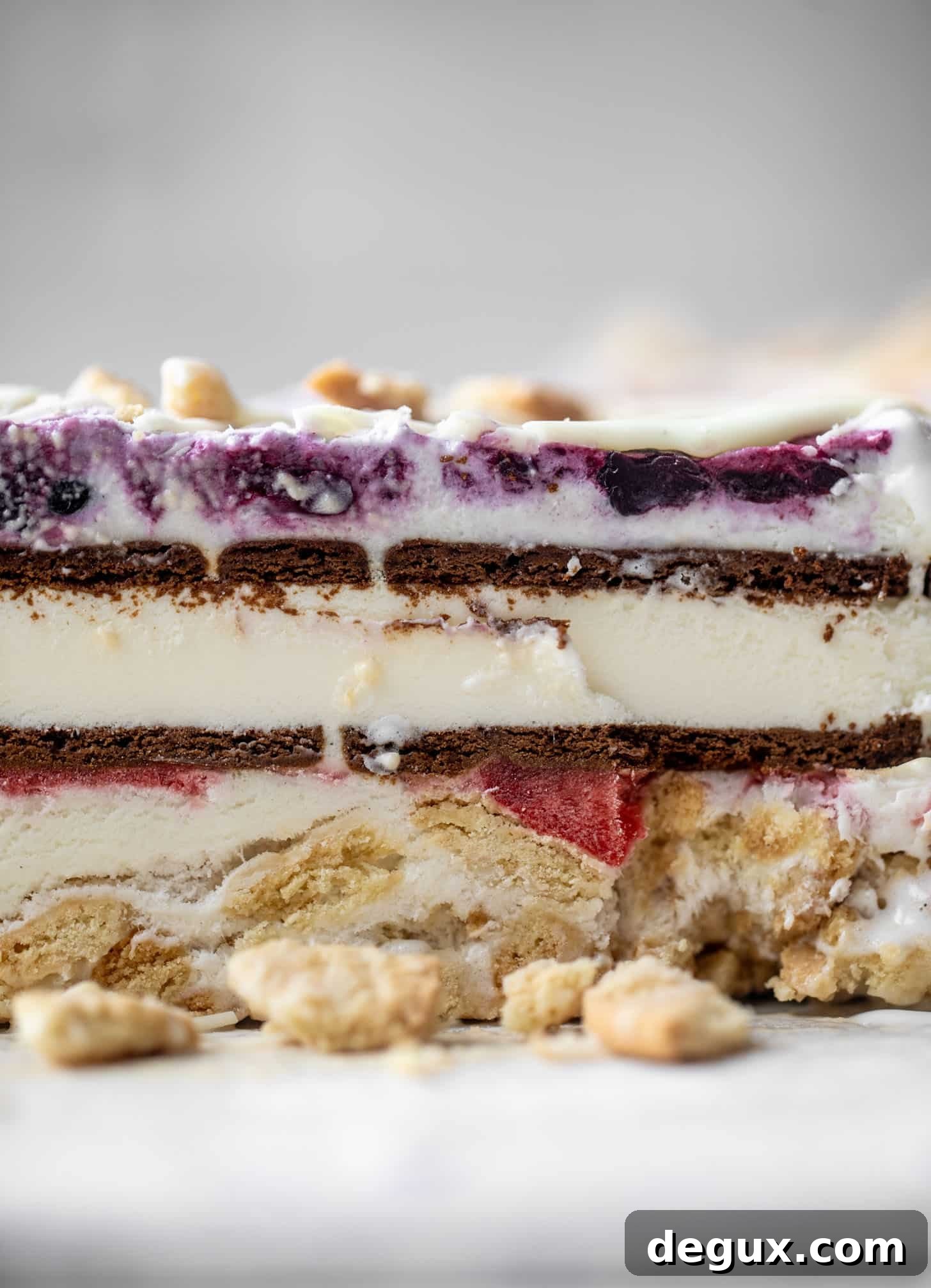 Triple Berry Ice Cream Cake Recipe for Summer Parties 5 triple berry ice cream cake