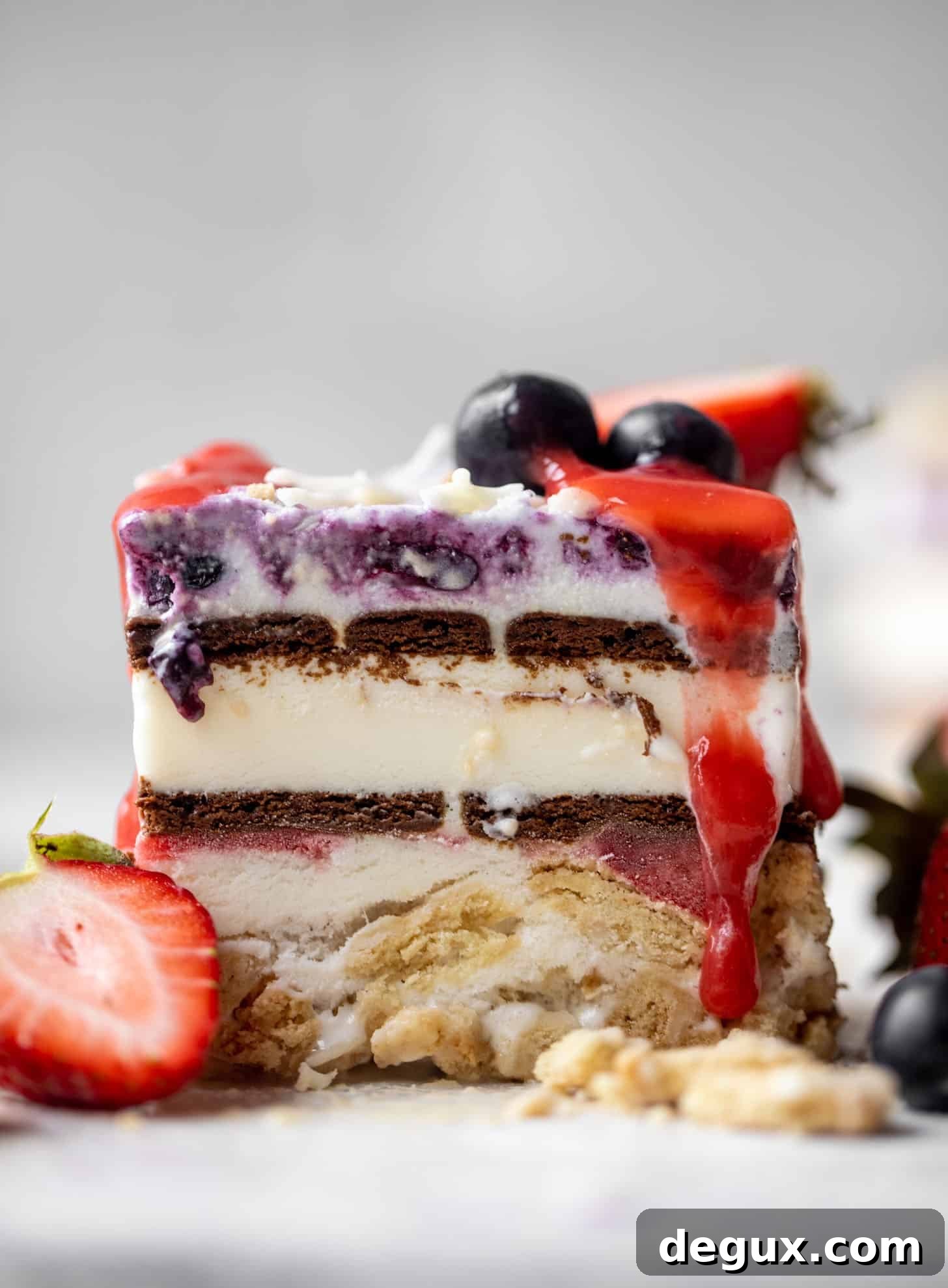 Triple Berry Ice Cream Cake Recipe for Summer Parties 6 triple berry ice cream cake