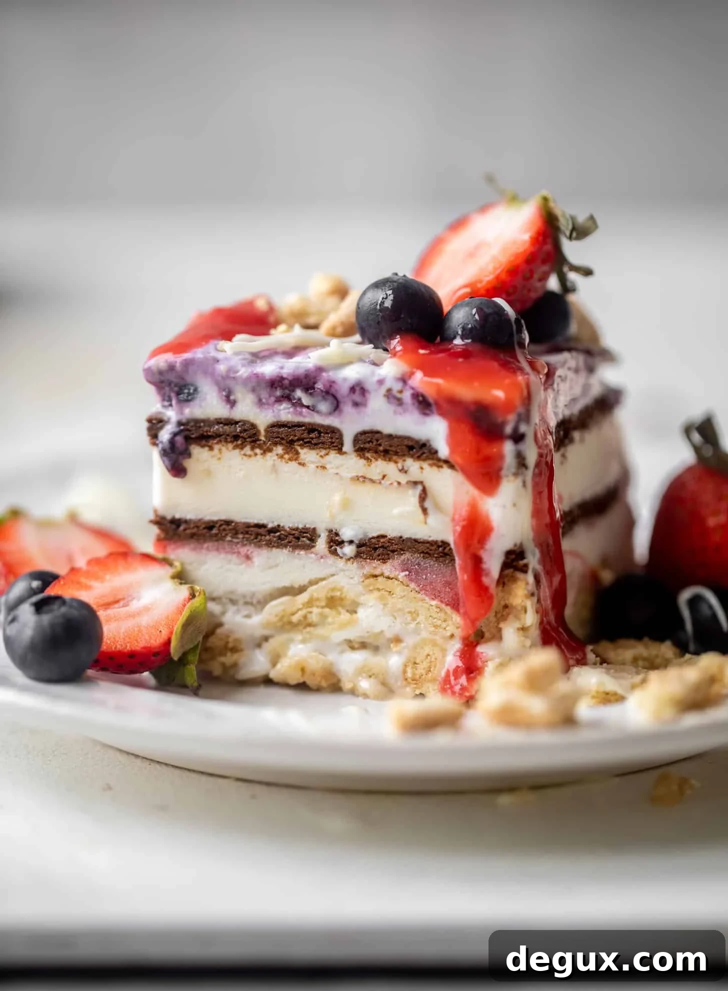 Triple Berry Ice Cream Cake Recipe for Summer Parties 7 triple berry ice cream cake