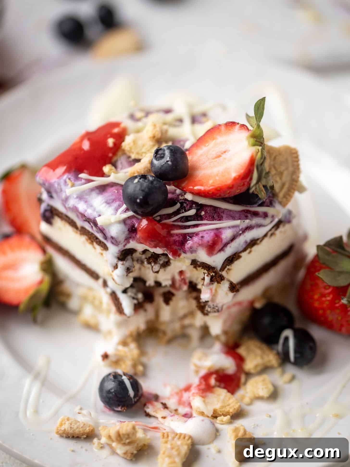 Triple Berry Ice Cream Cake Recipe for Summer Parties 8 triple berry ice cream cake