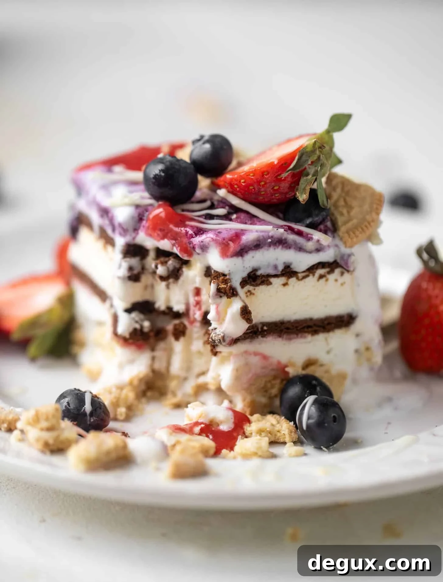 Triple Berry Ice Cream Cake Recipe for Summer Parties 10 triple berry ice cream cake