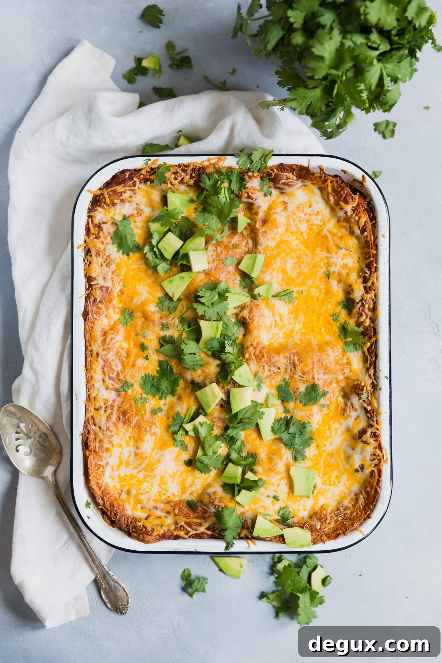 Cheesy Enchilada Lasagna Casserole Recipe 2 enchilada lasagna I howsweeteats.com