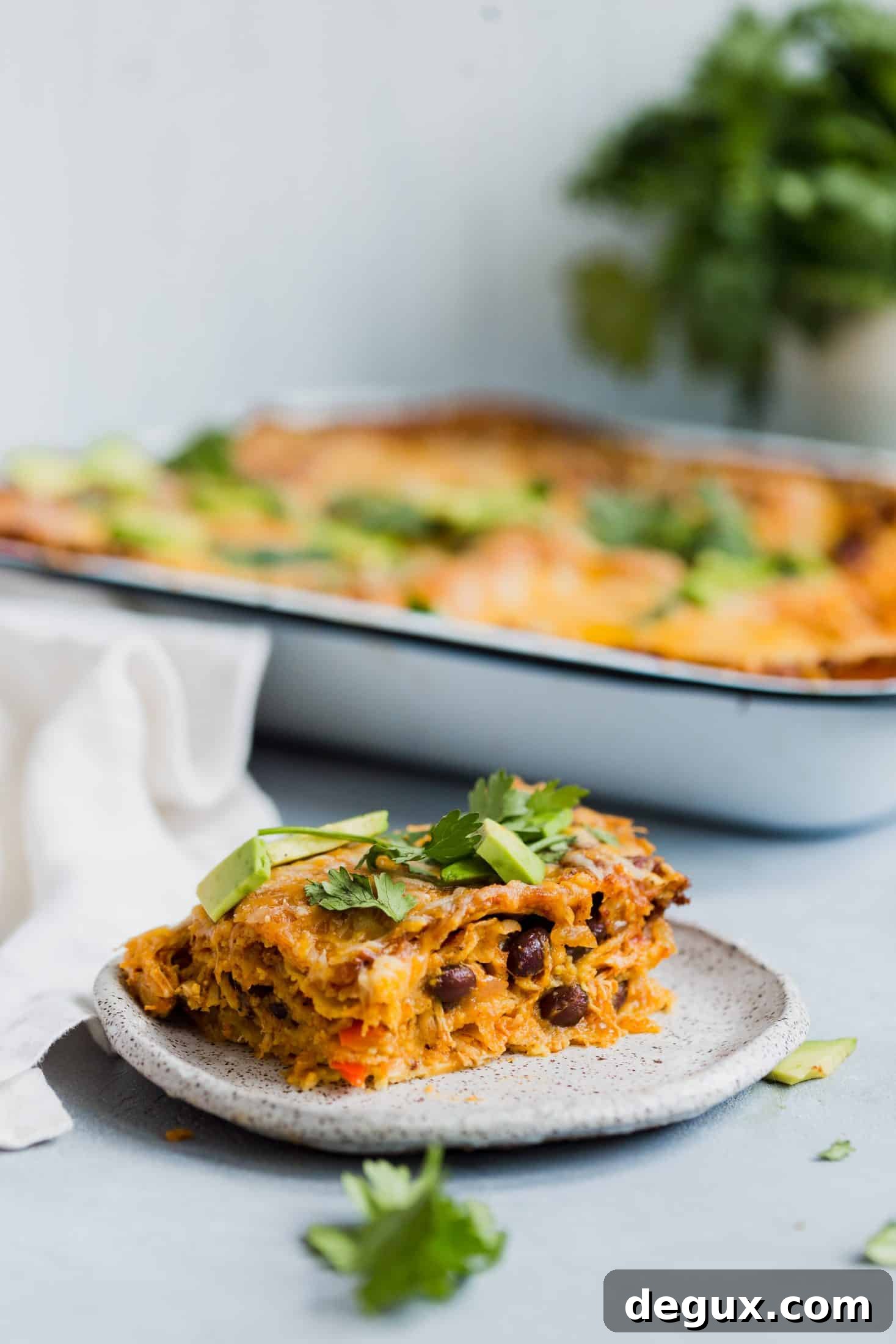 Cheesy Enchilada Lasagna Casserole Recipe 8 enchilada lasagna I howsweeteats.com