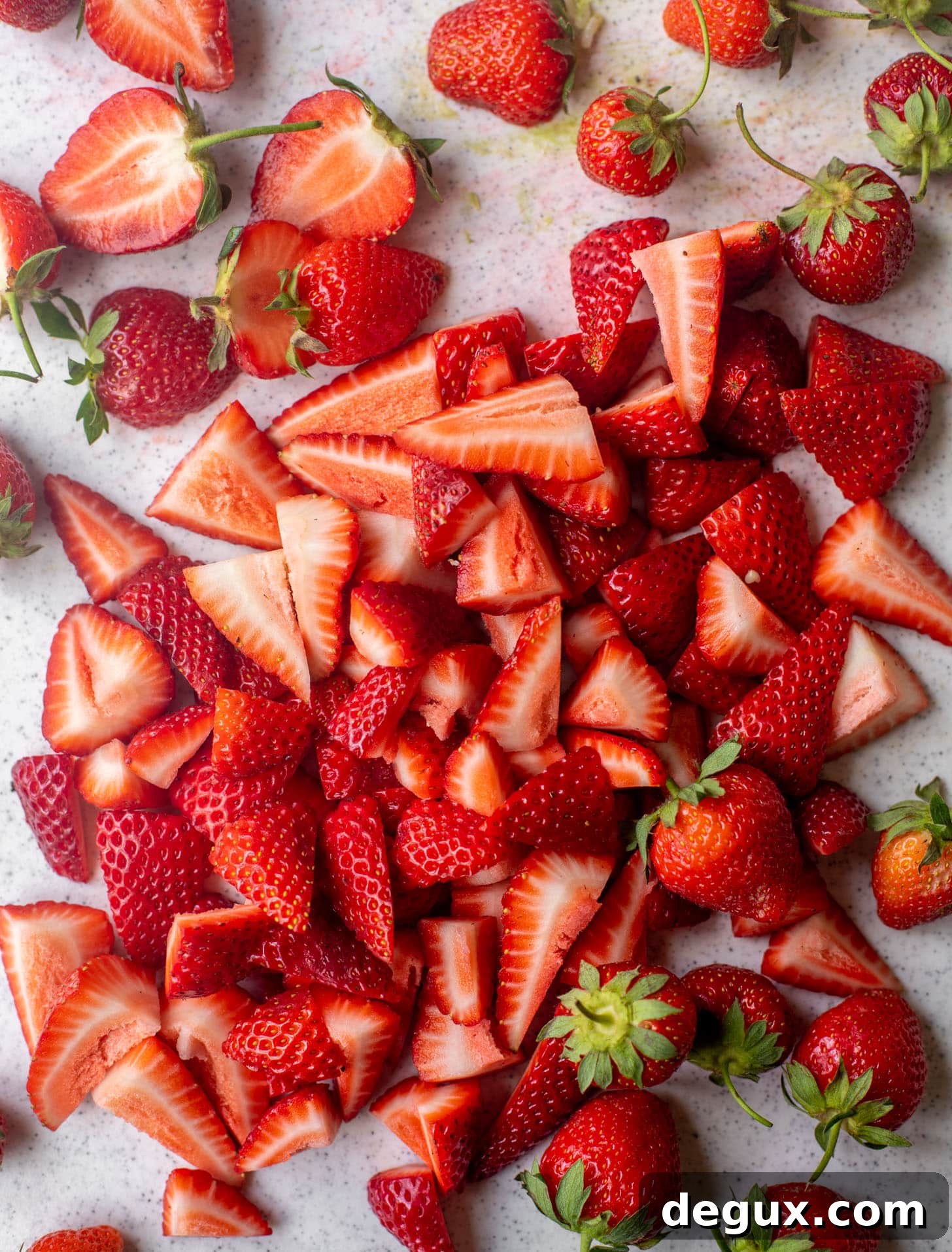 fresh sliced strawberries