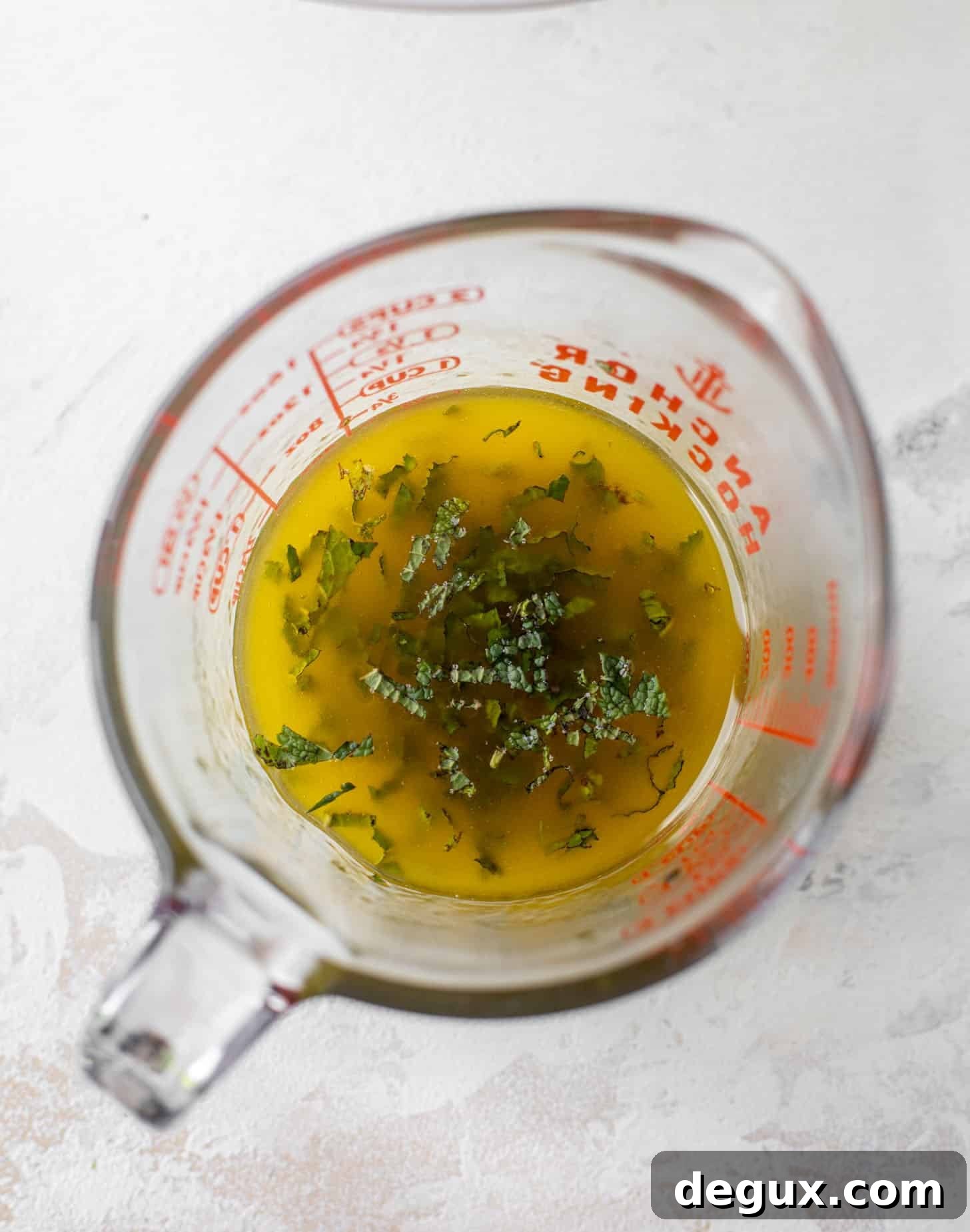 champagne vinaigrette with fresh mint