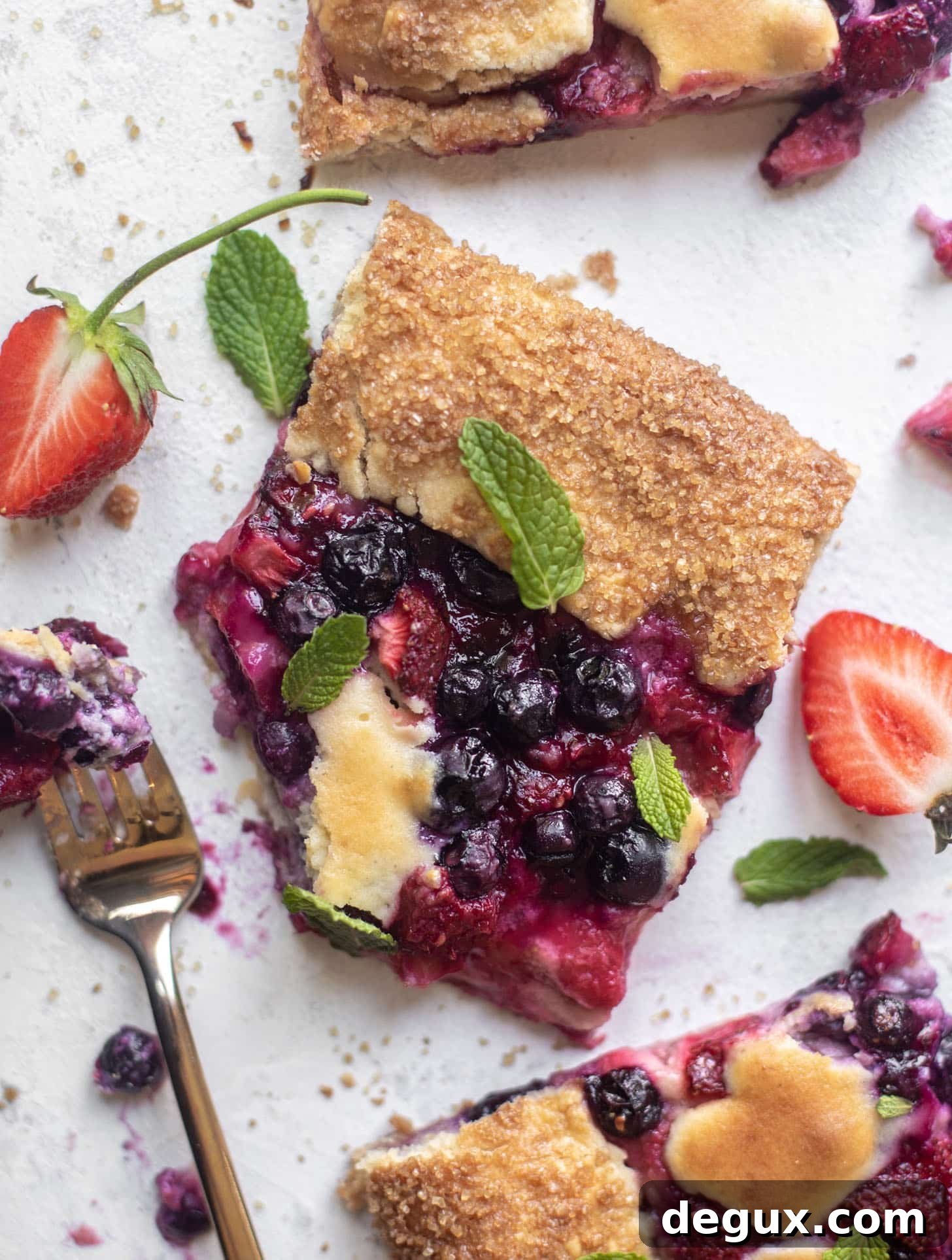 triple berry cheesecake galette