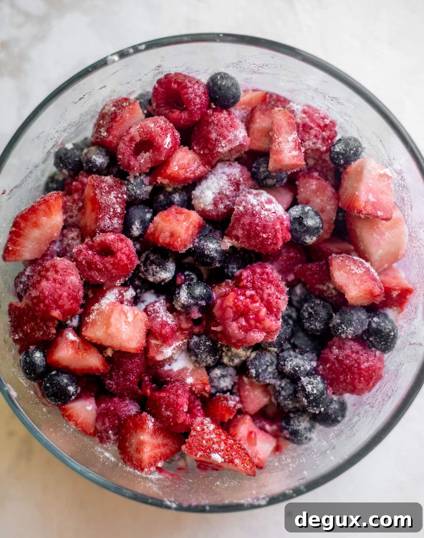 strawberries, blueberries, raspberries