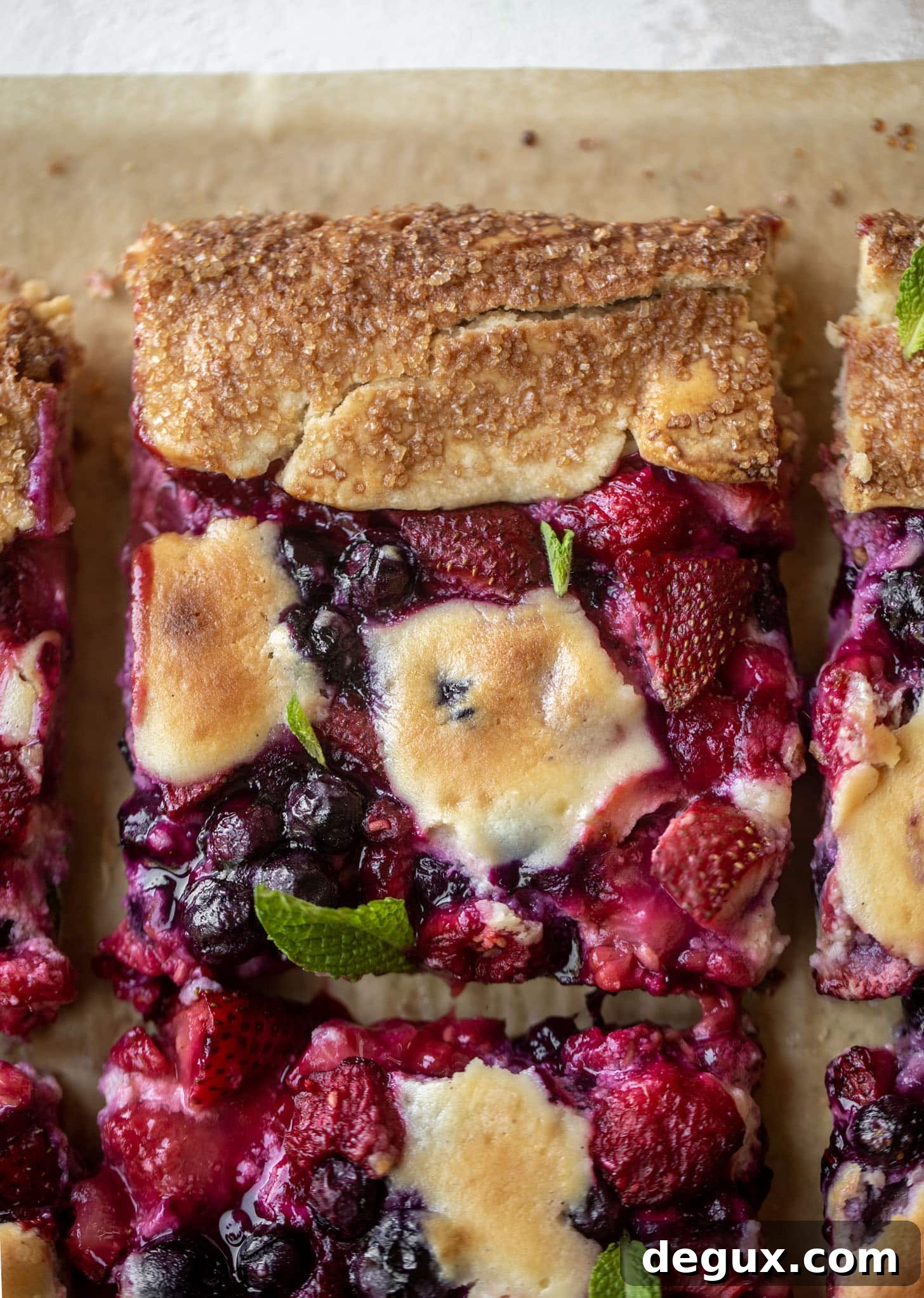 triple berry cheesecake galette